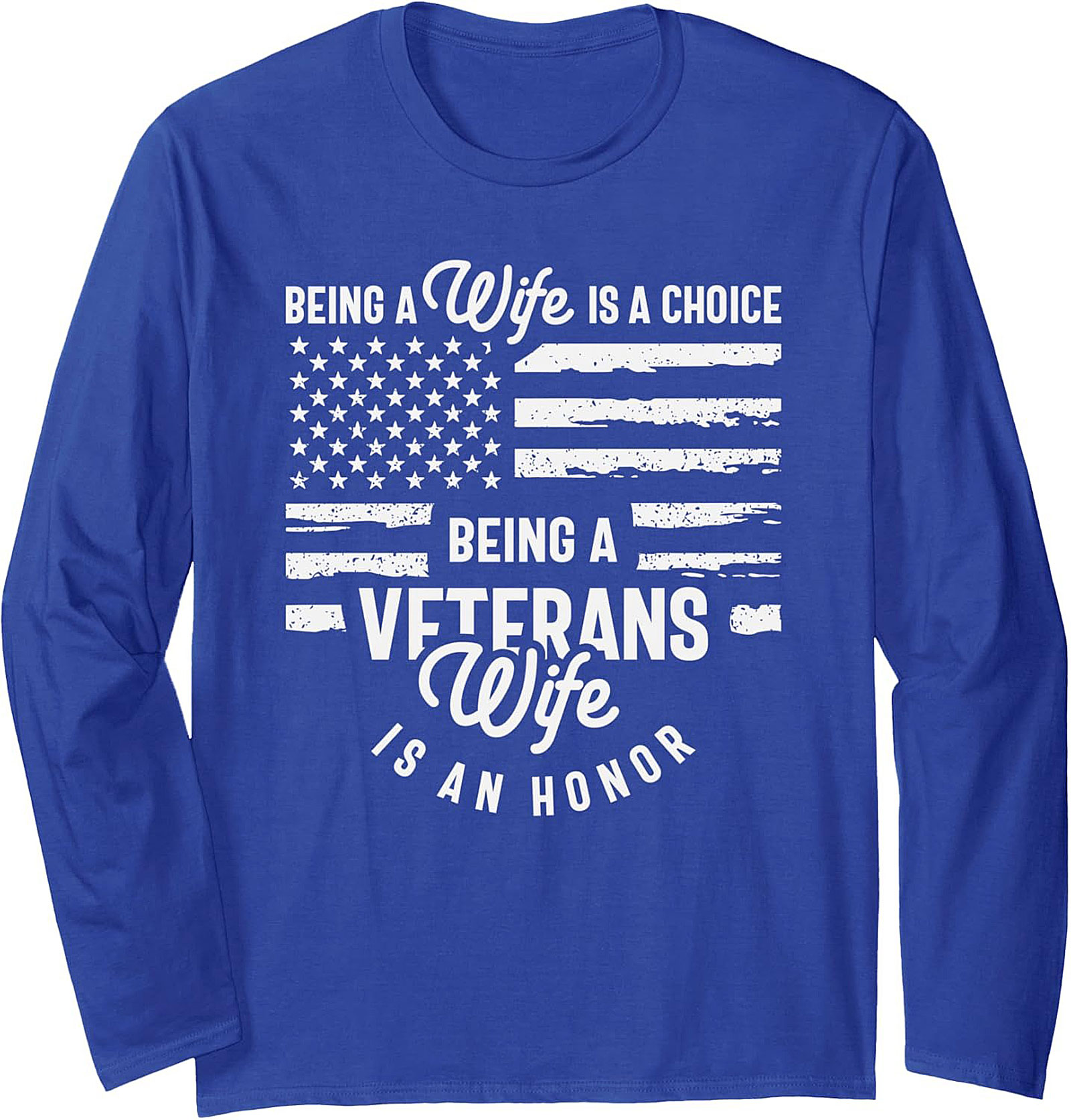 Veterans Wife Honor Crewneck Sweatshirt | Patriotic Pullover
