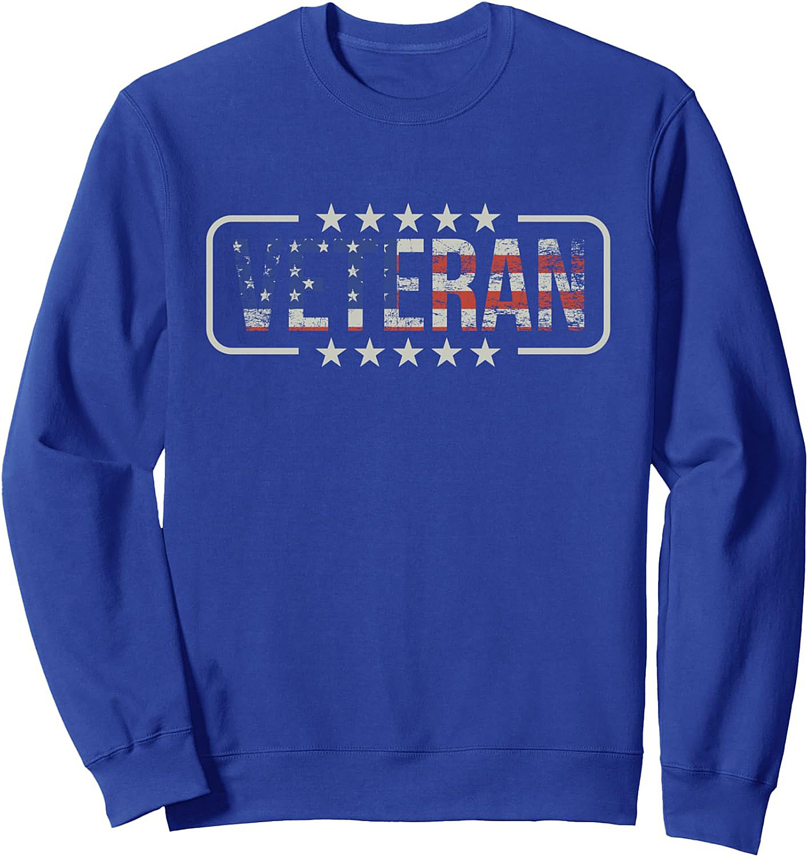 Veteran Crewneck Sweatshirt | Distressed Flag Pullover Gift