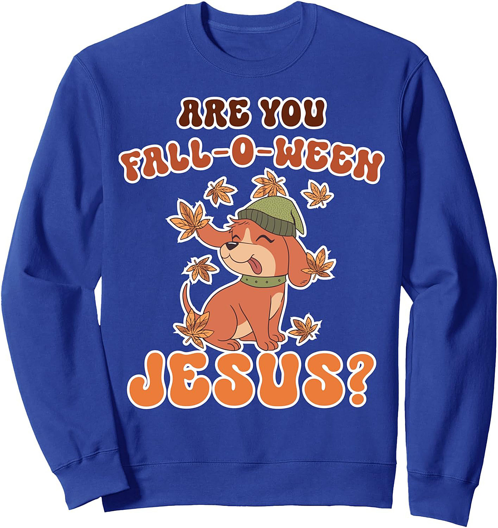Are You Fall-O-Ween Jesus? Fall Dog Crewneck Sweatshirt