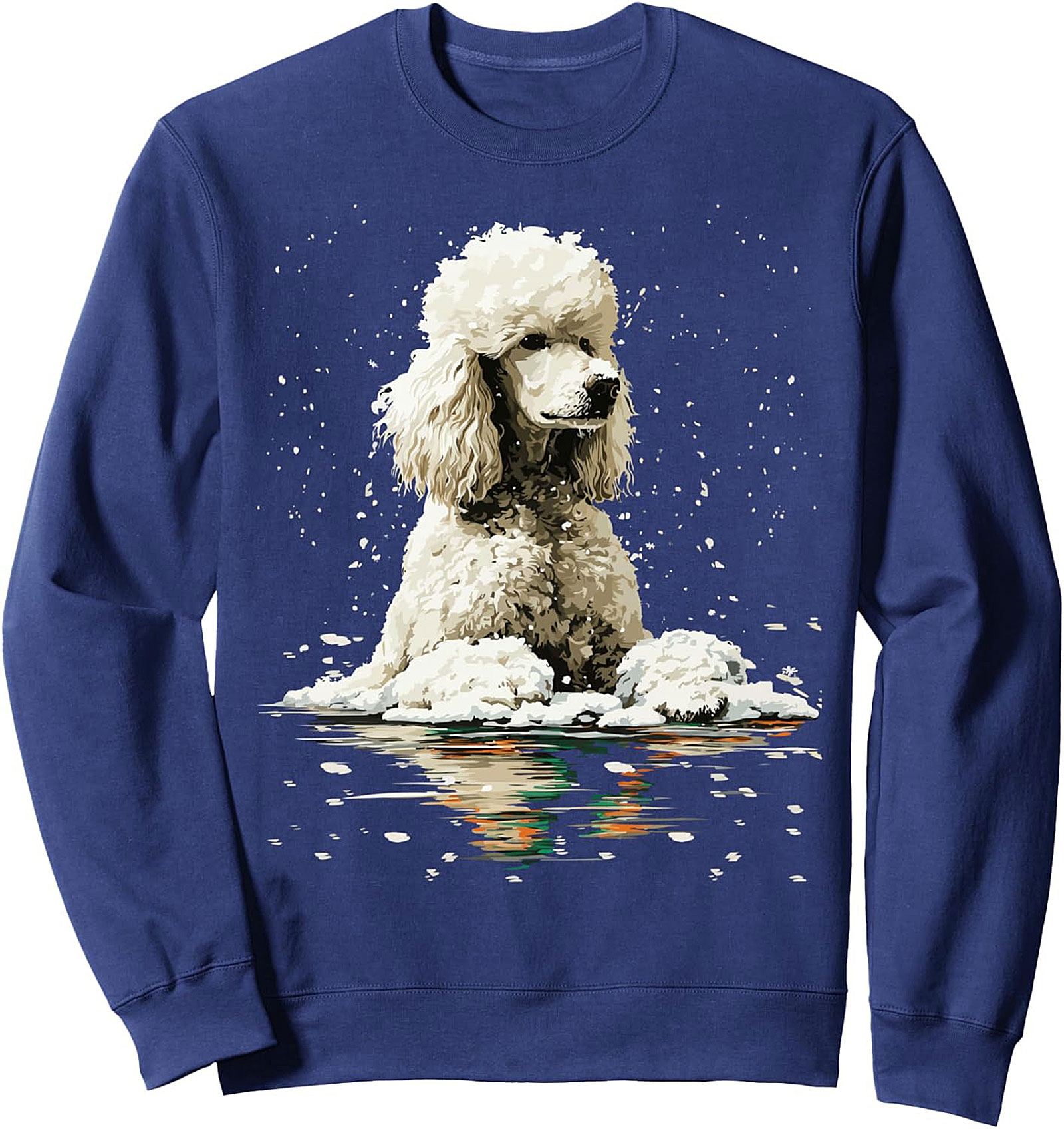 Majestic Winter Poodle Crewneck Sweatshirt