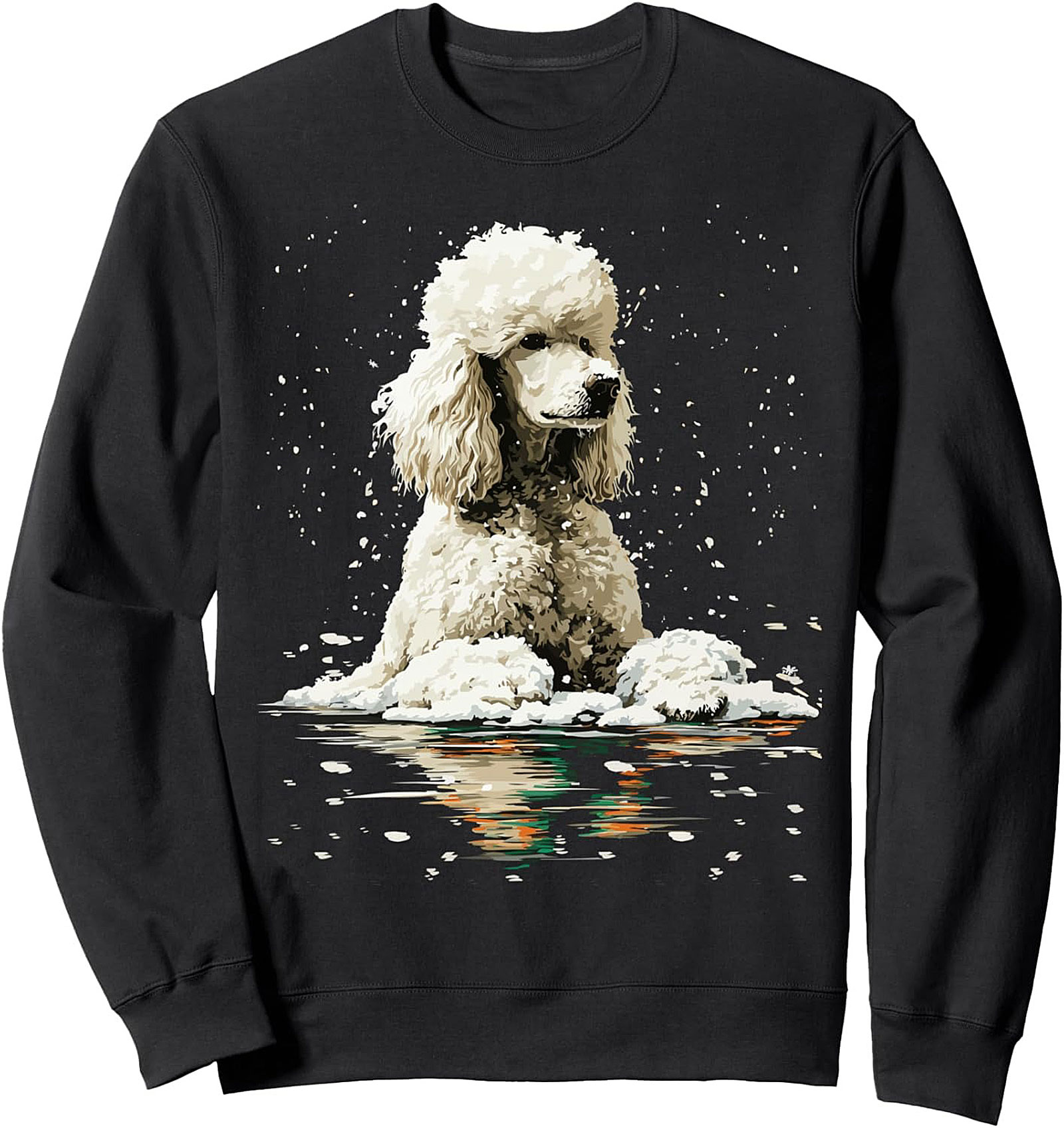 Majestic Winter Poodle Crewneck Sweatshirt