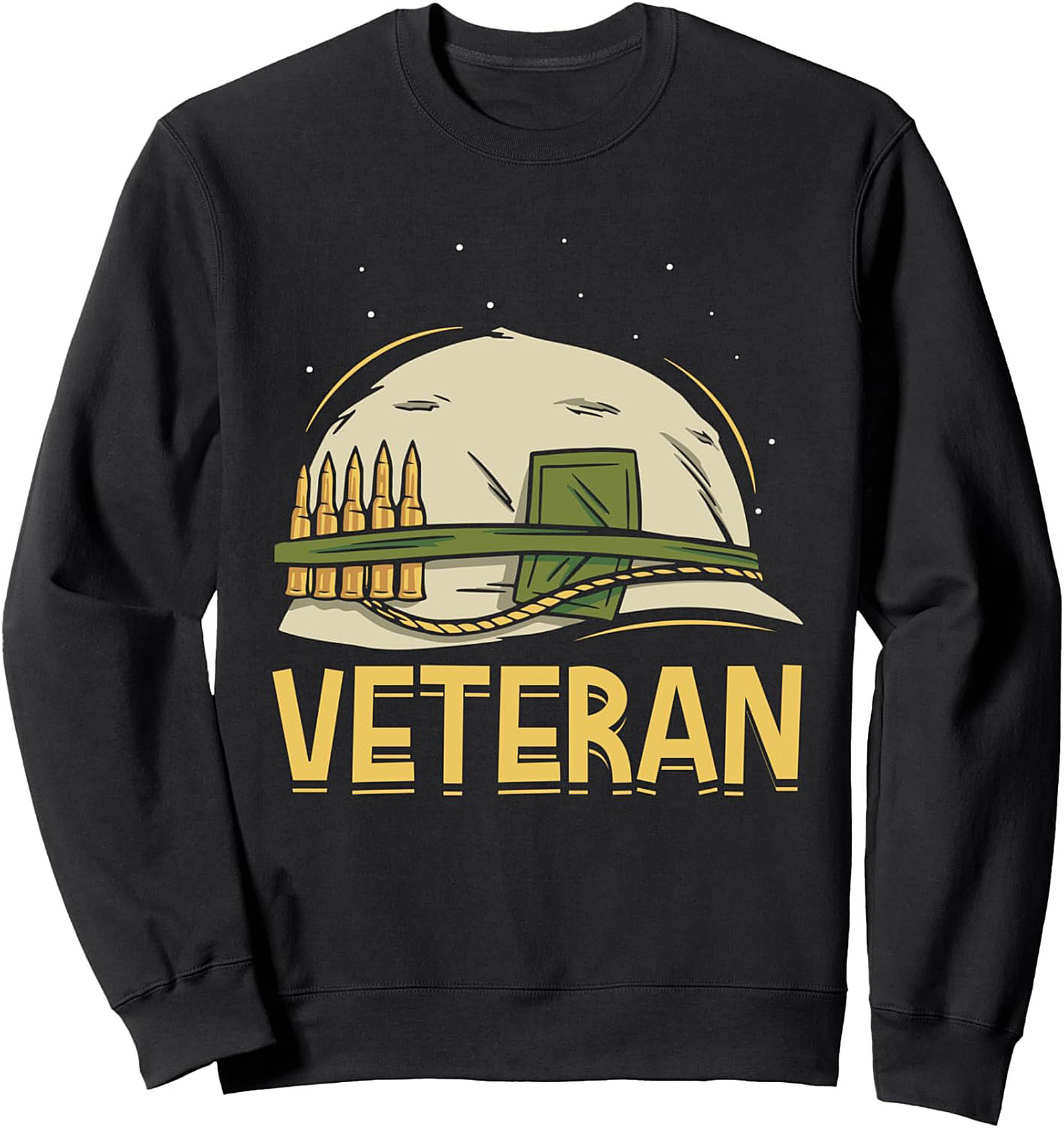 Veteran Military Helmet Graphic Sweatshirt | Gift Idea