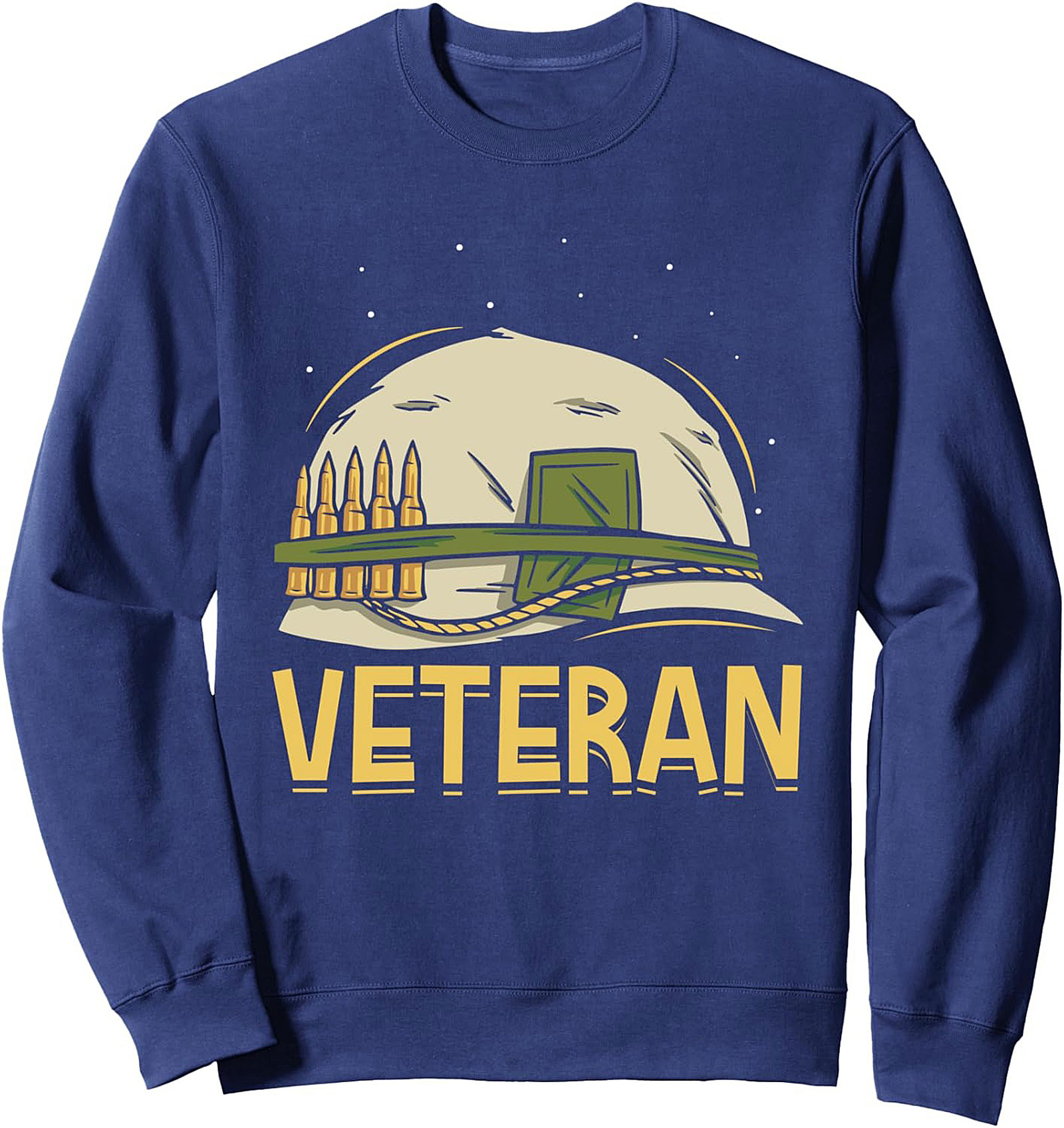 Veteran Military Helmet Graphic Sweatshirt | Gift Idea