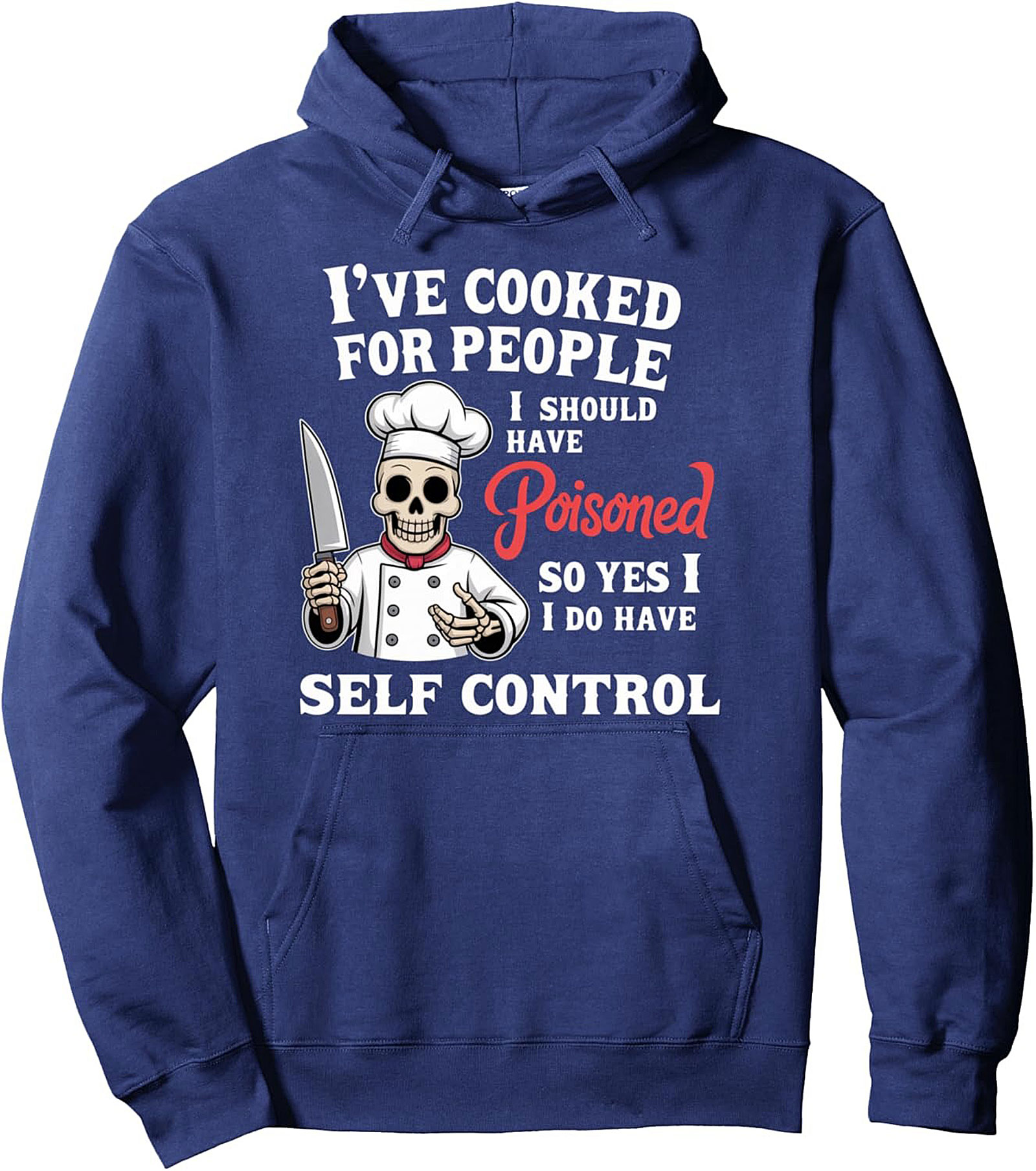 Funny Chef T-Shirt Self Control Graphic Tee Gift