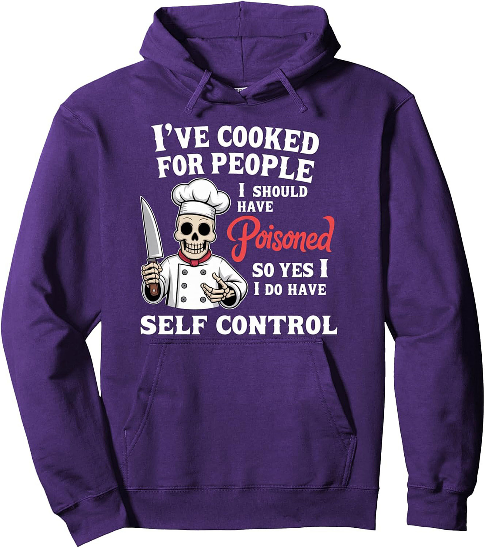 Funny Chef T-Shirt Self Control Graphic Tee Gift