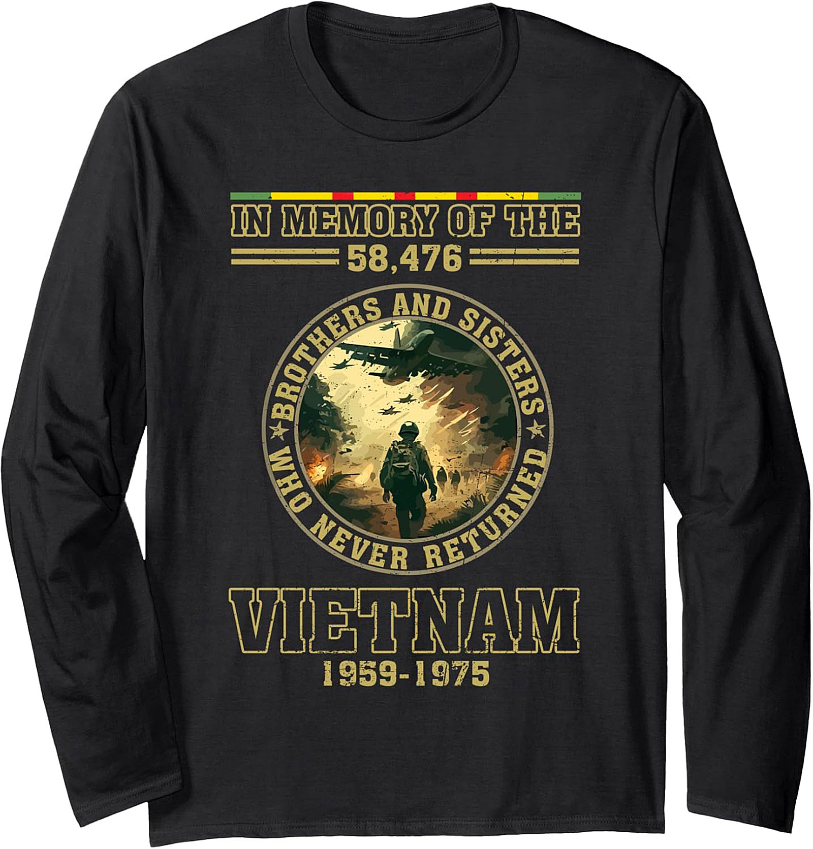Vietnam Veteran Memorial Sweatshirt | 58,476 Heroes Tribute