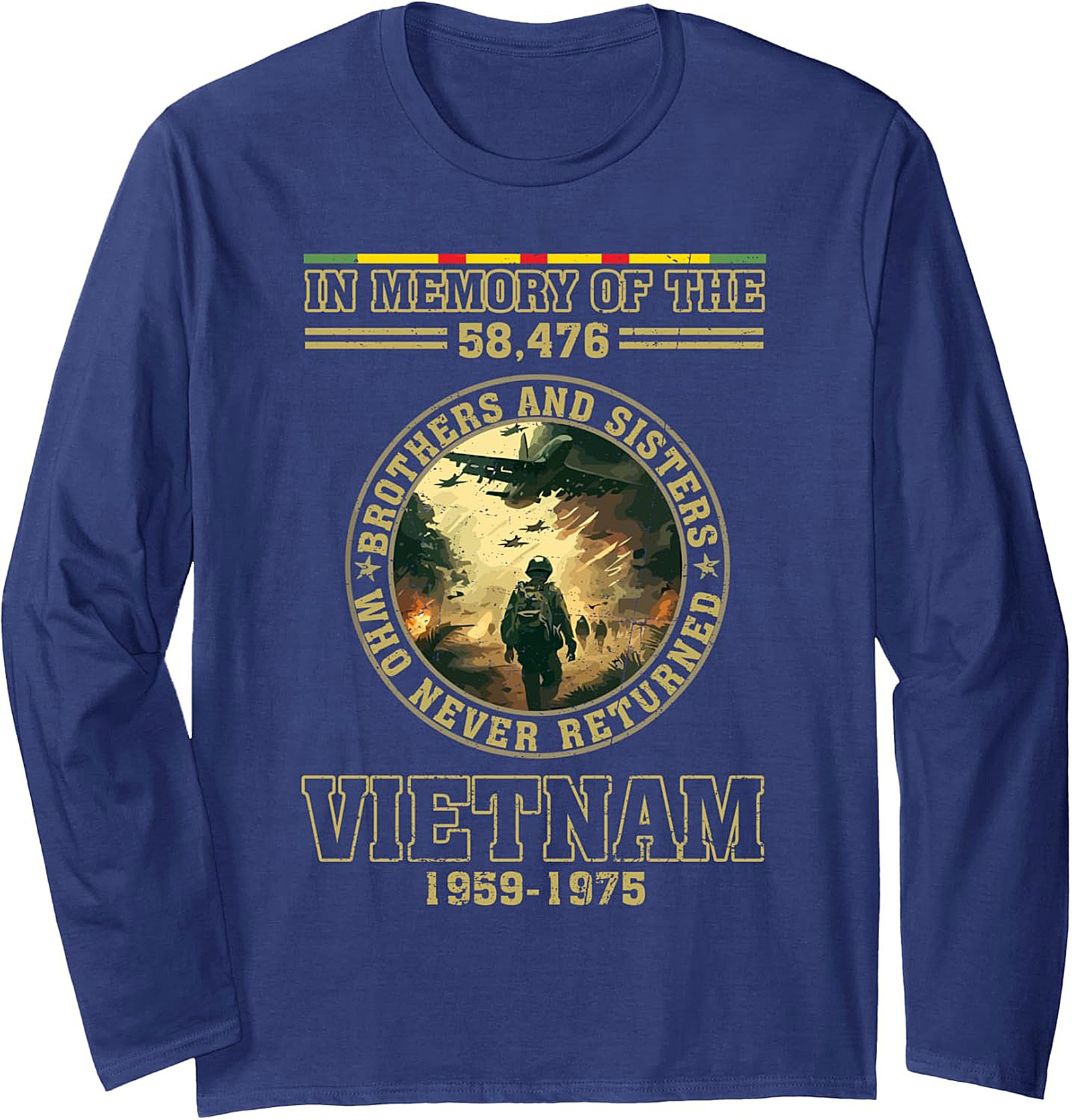 Vietnam Veteran Memorial Sweatshirt | 58,476 Heroes Tribute