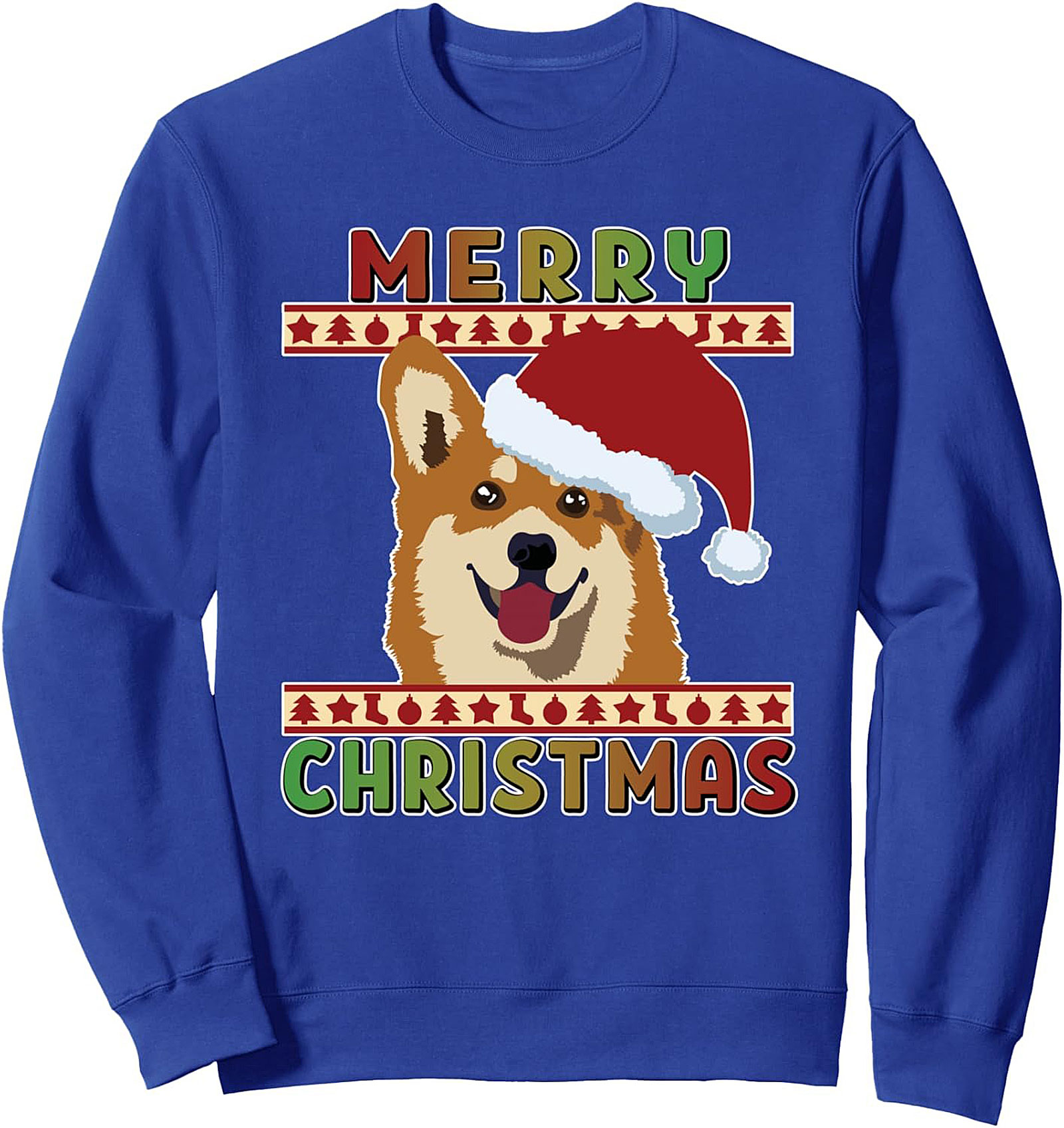 Merry Christmas Corgi Crewneck Sweatshirt | Festive Dog Lover Pullover