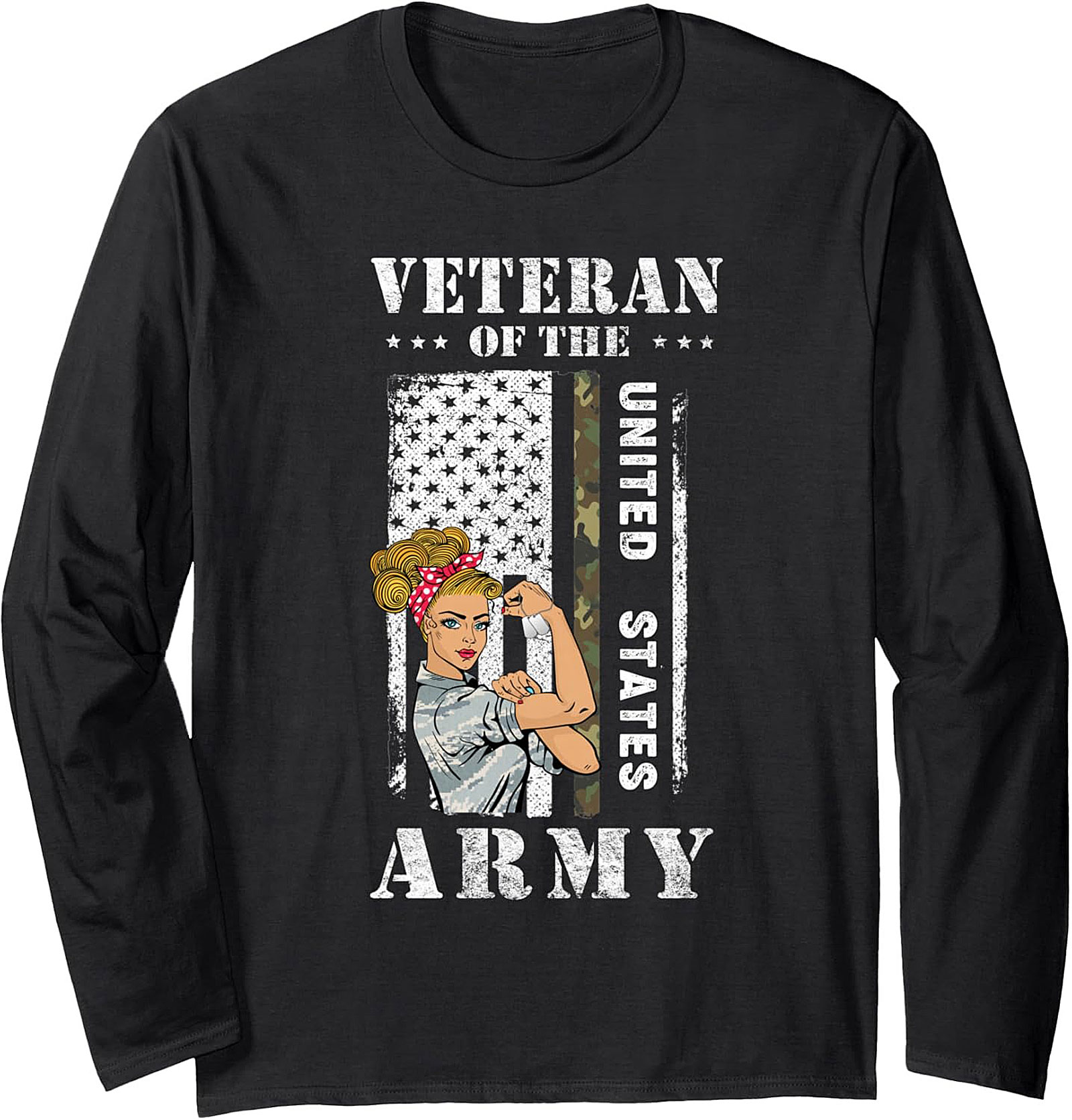 Army Veteran Graphic Sweatshirt | Rosie the Riveter Crewneck
