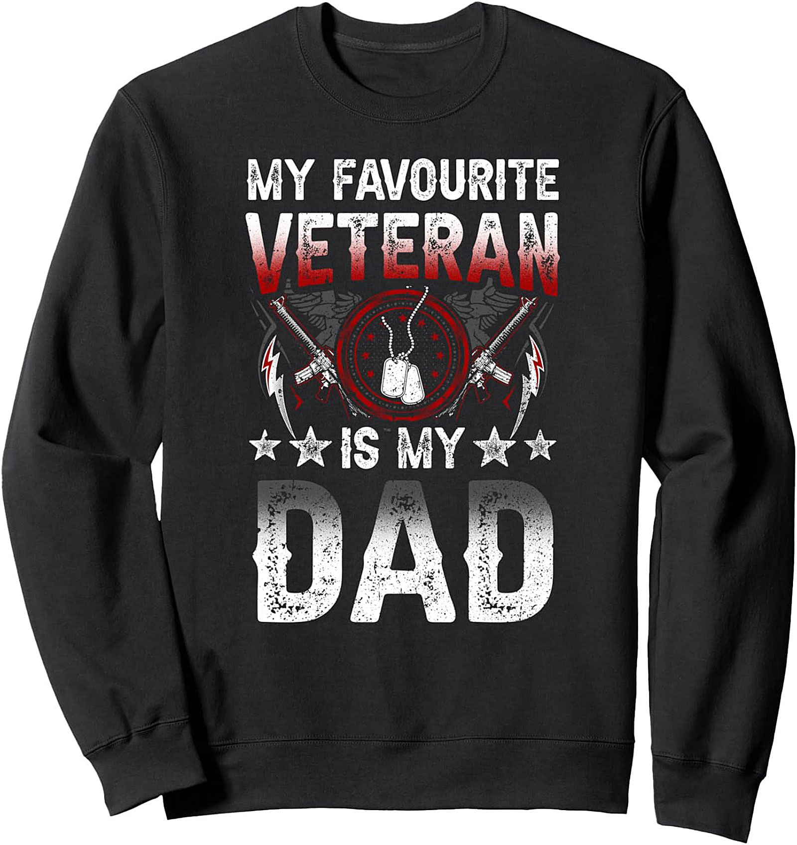Veteran Dad Crewneck Sweatshirt | Military Pride Gift