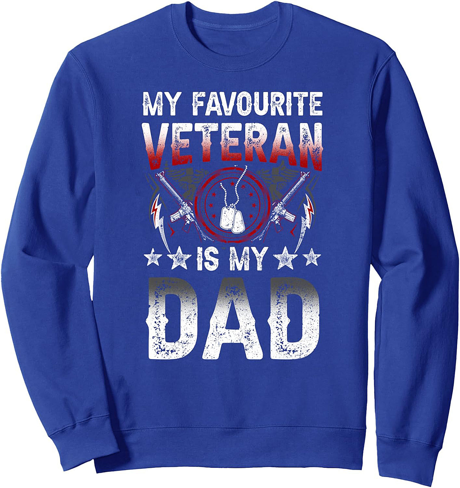 Veteran Dad Crewneck Sweatshirt | Military Pride Gift