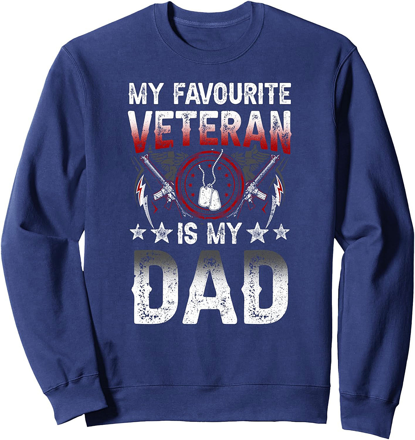 Veteran Dad Crewneck Sweatshirt | Military Pride Gift