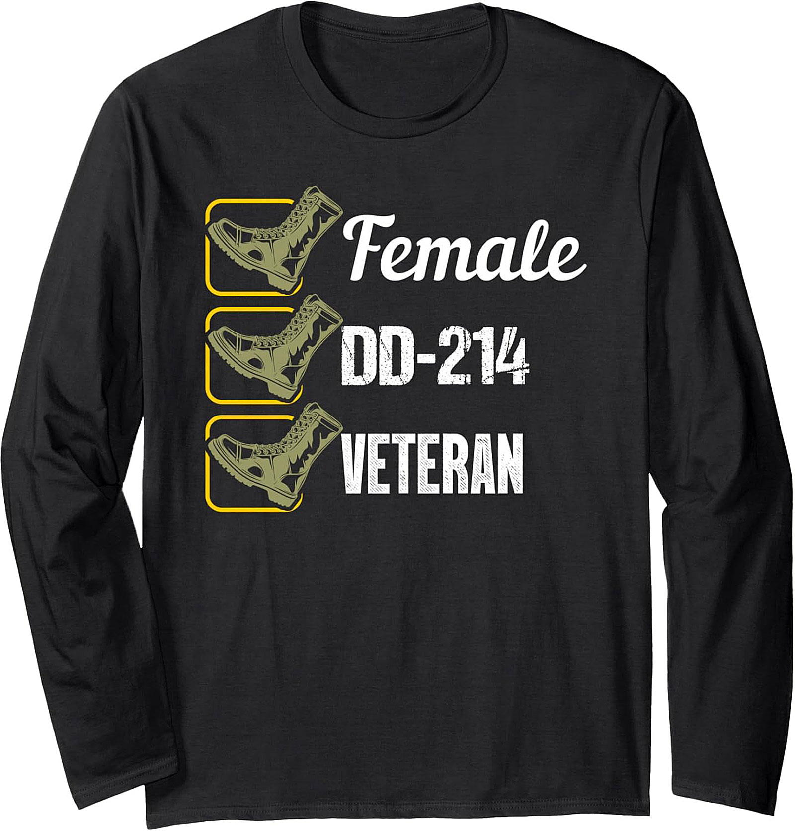 Female Veteran DD-214 Crewneck Sweatshirt | Military Pride Gift