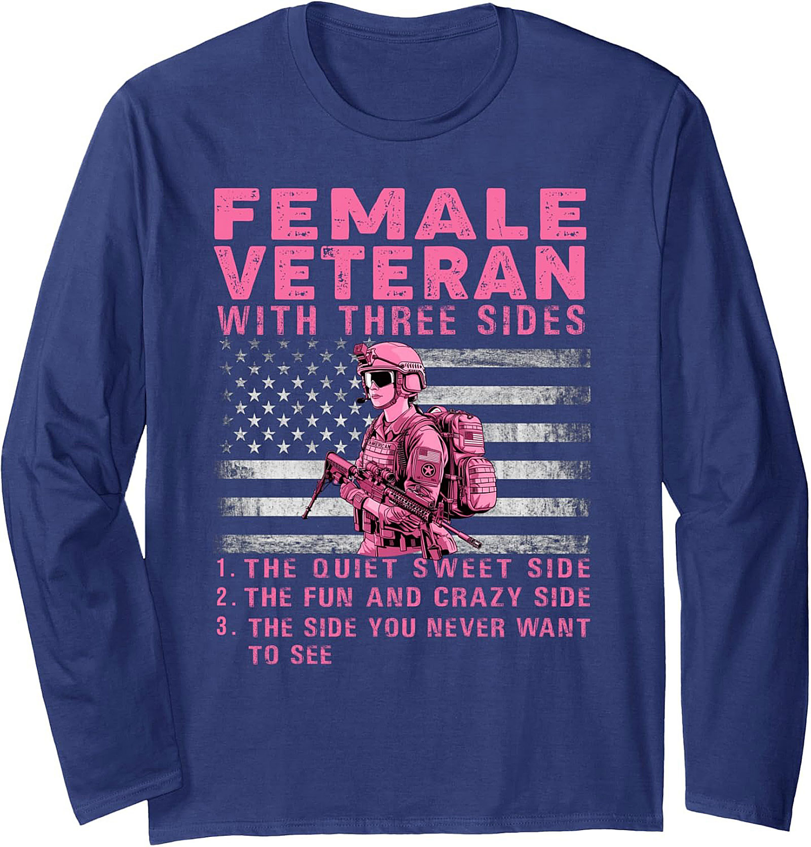 Female Veteran Crewneck Sweatshirt | Military Pullover Gift