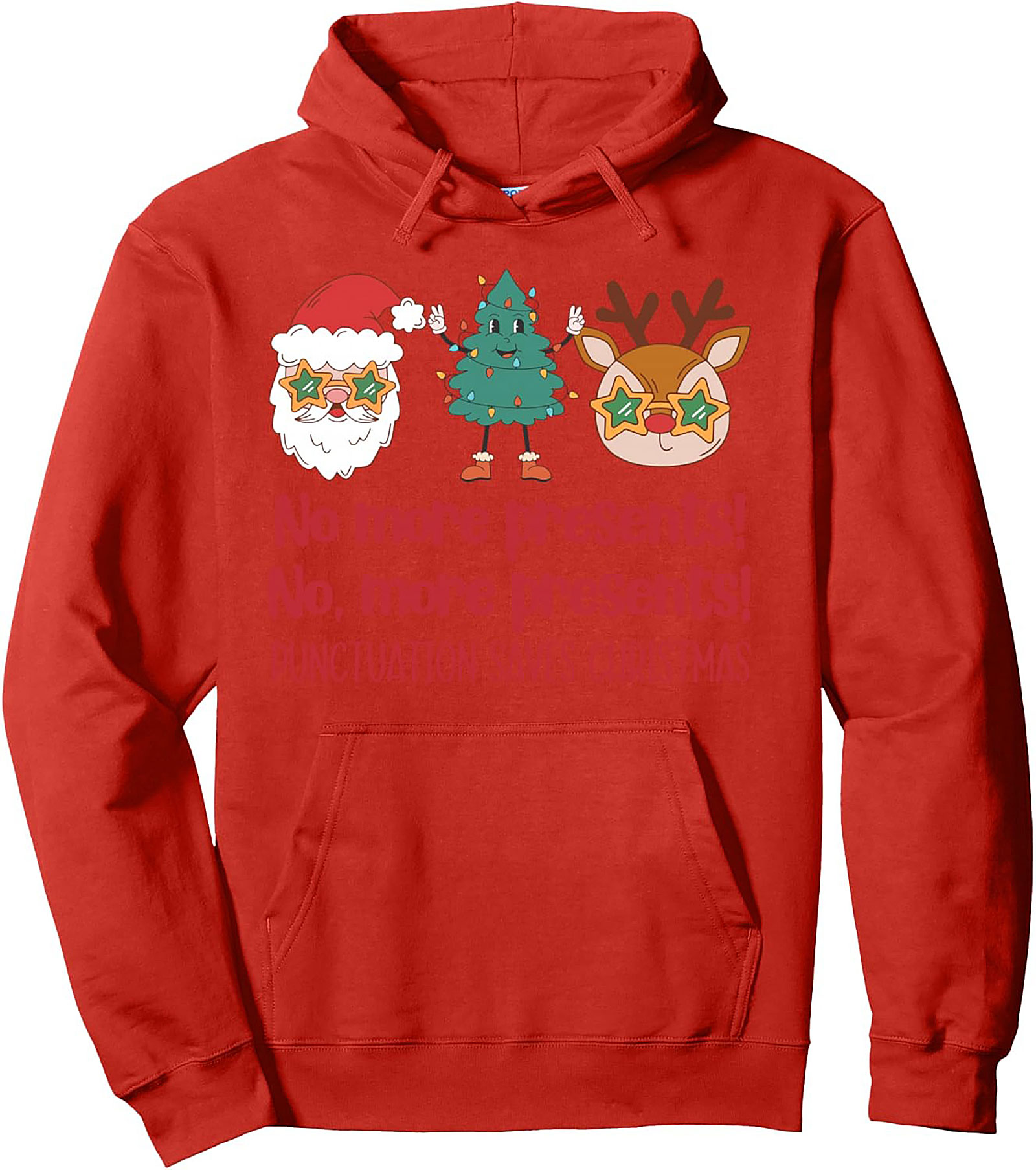 Funny Christmas Punctuation Pullover Hoodie Grammar Joke Gift