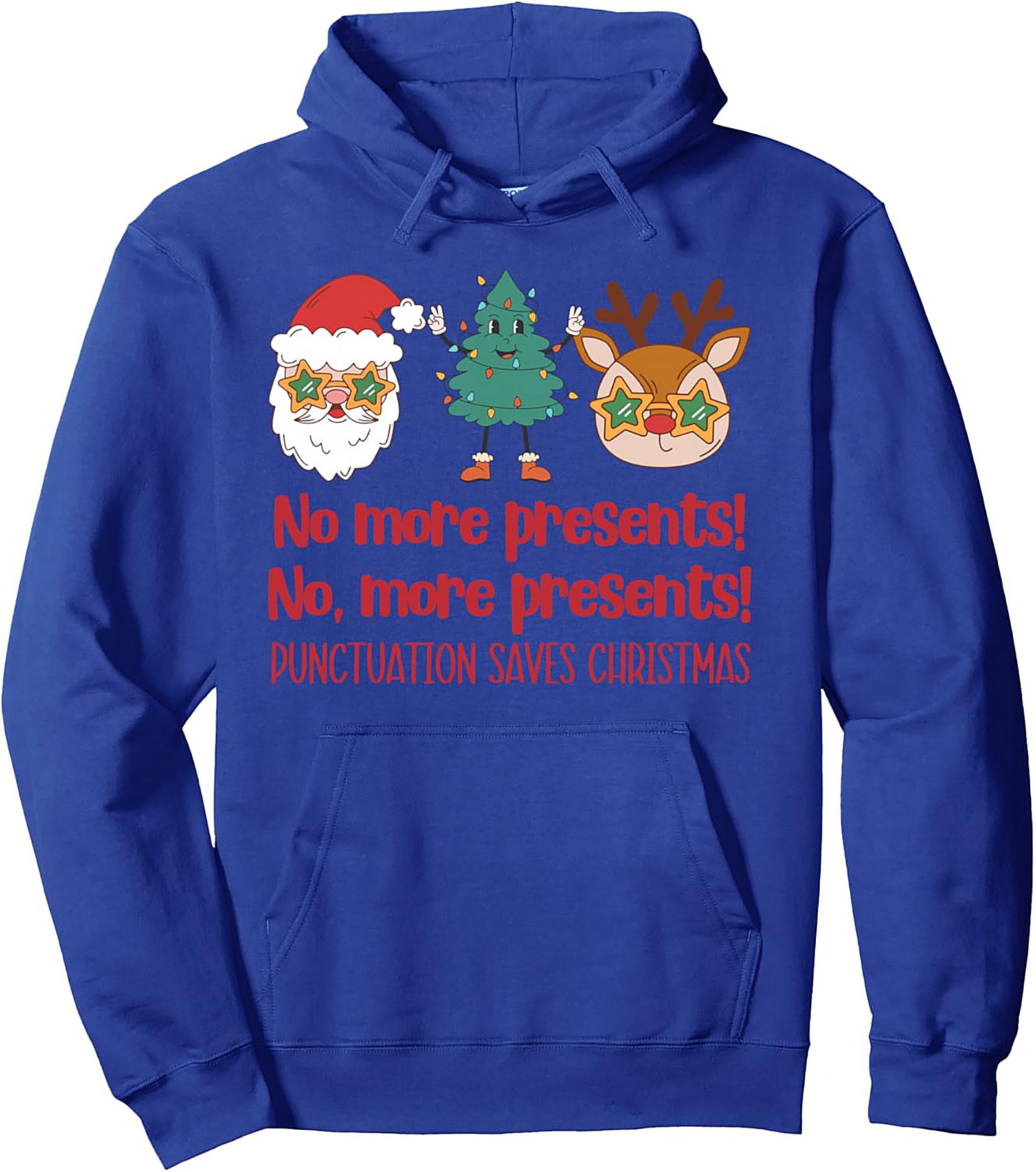 Funny Christmas Punctuation Pullover Hoodie Grammar Joke Gift