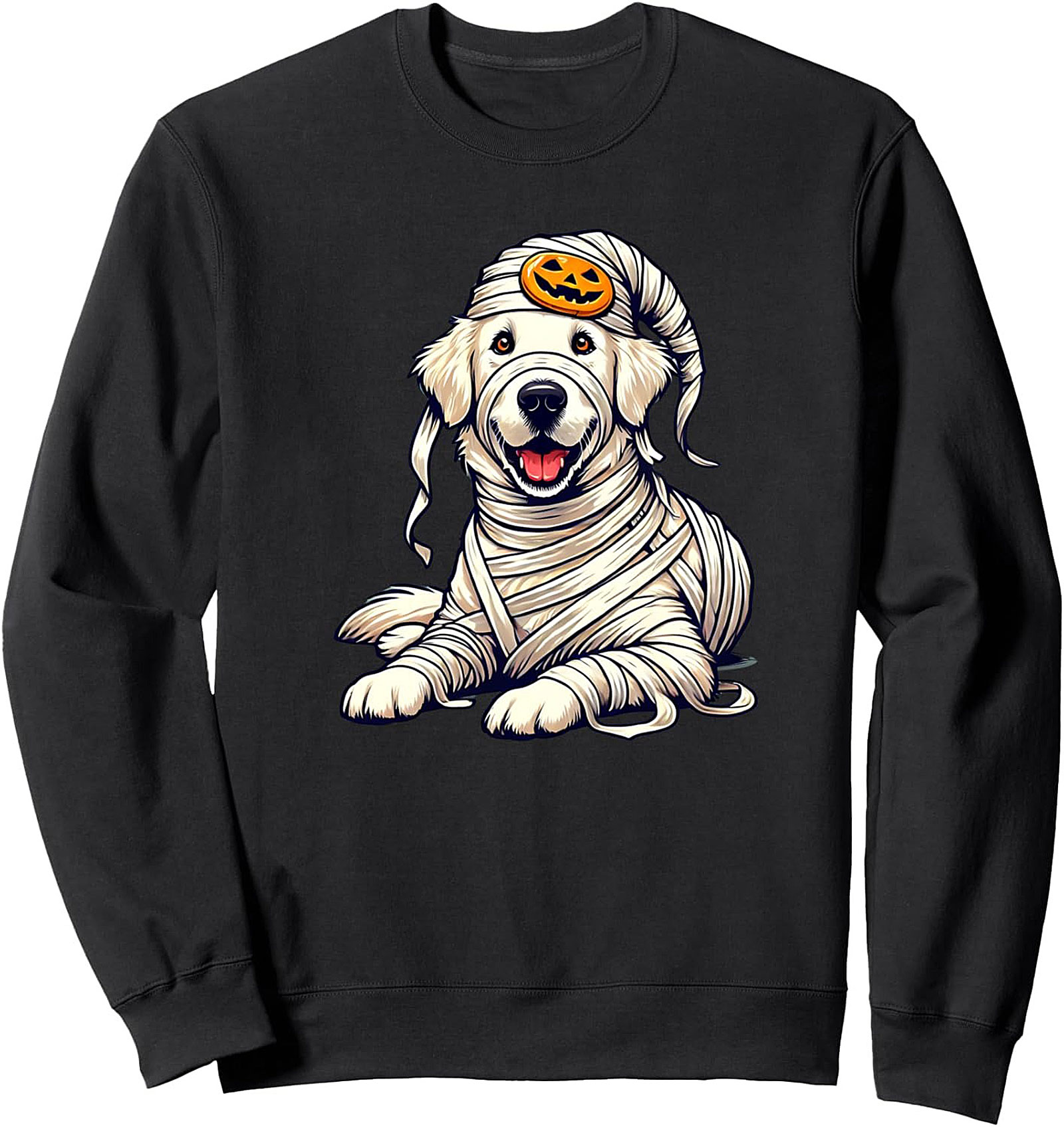 The Happy Mummy Dog Golden Retriever Crewneck Sweatshirt