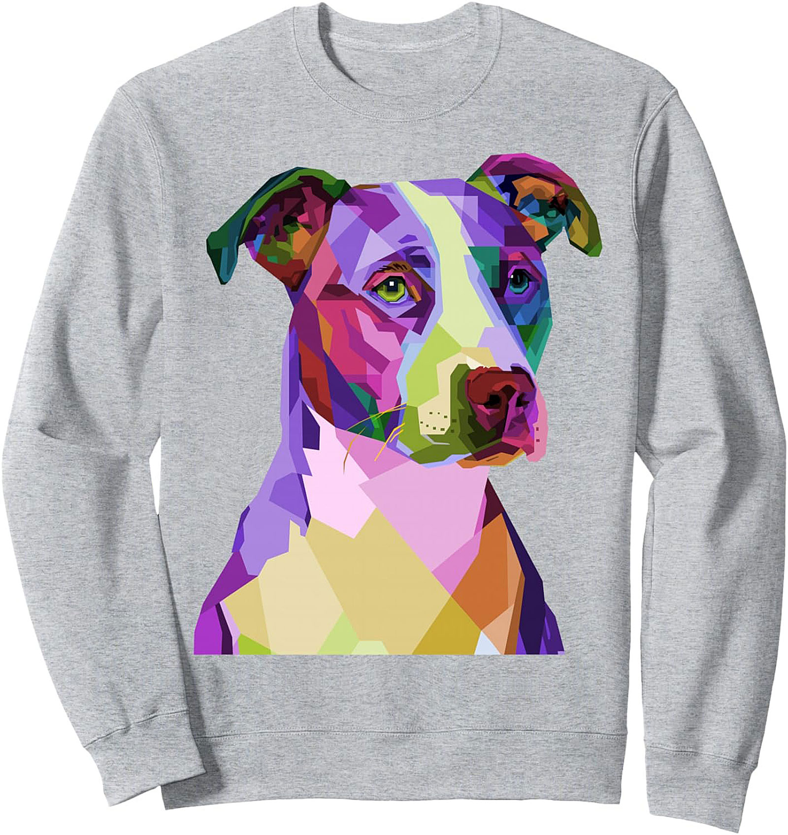 Pitbull Pop Art Crewneck Sweatshirt | Geometric Dog Lover Pullover