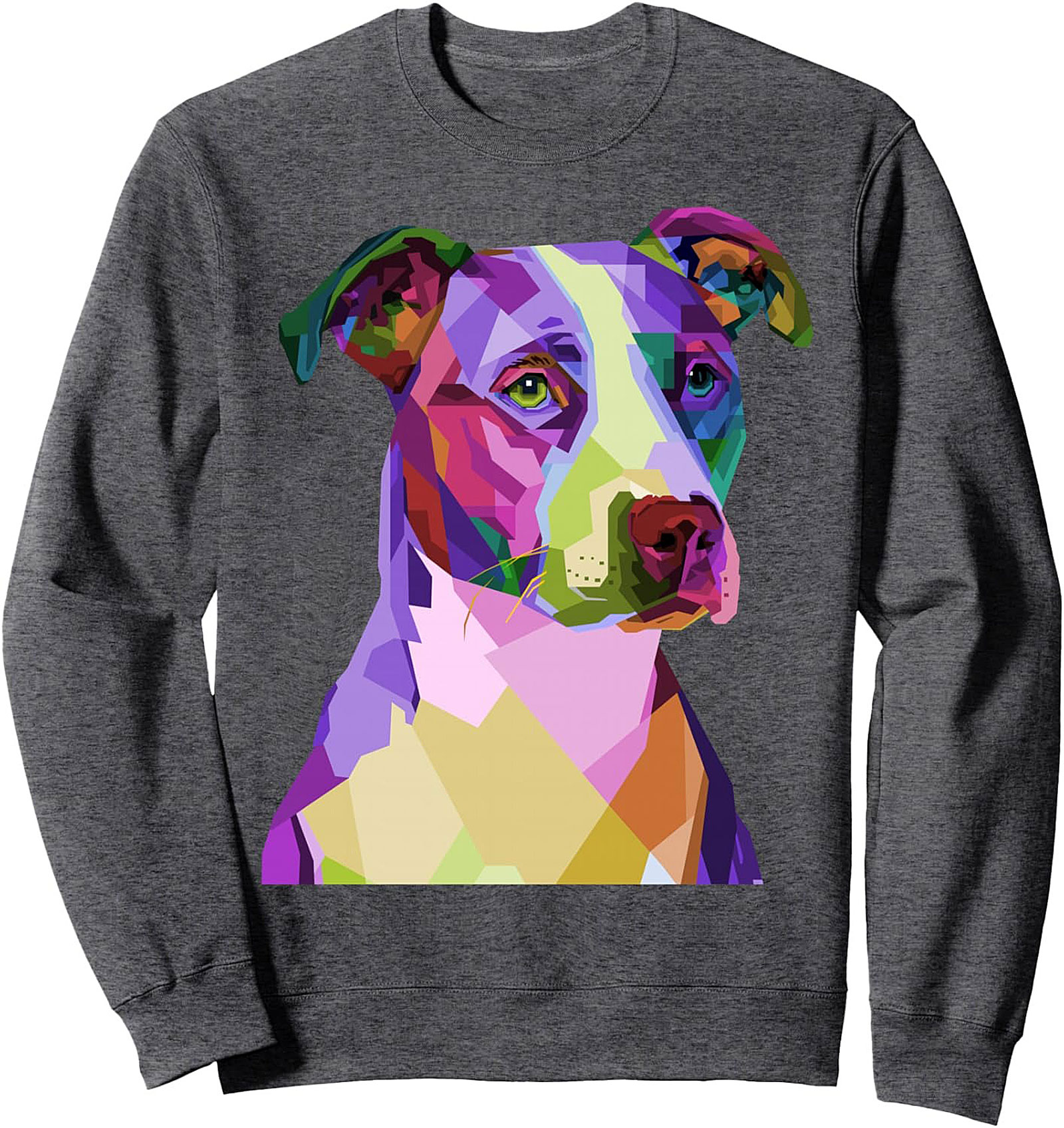 Pitbull Pop Art Crewneck Sweatshirt | Geometric Dog Lover Pullover