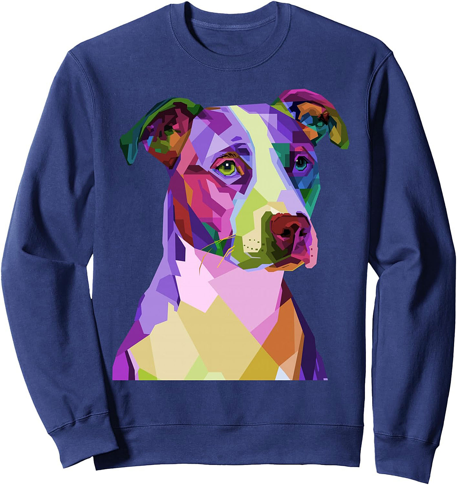 Pitbull Pop Art Crewneck Sweatshirt | Geometric Dog Lover Pullover
