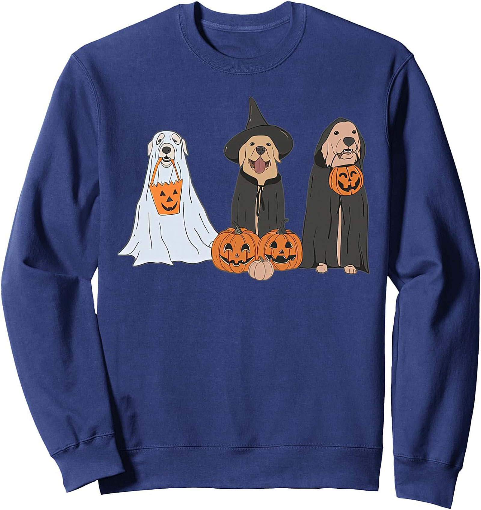 Golden Retriever Halloween Crewneck Sweatshirt | Spooky Dog Costume Pullover