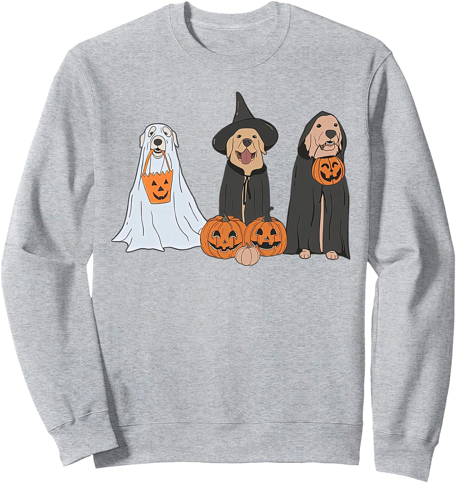 Golden Retriever Halloween Crewneck Sweatshirt | Spooky Dog Costume Pullover