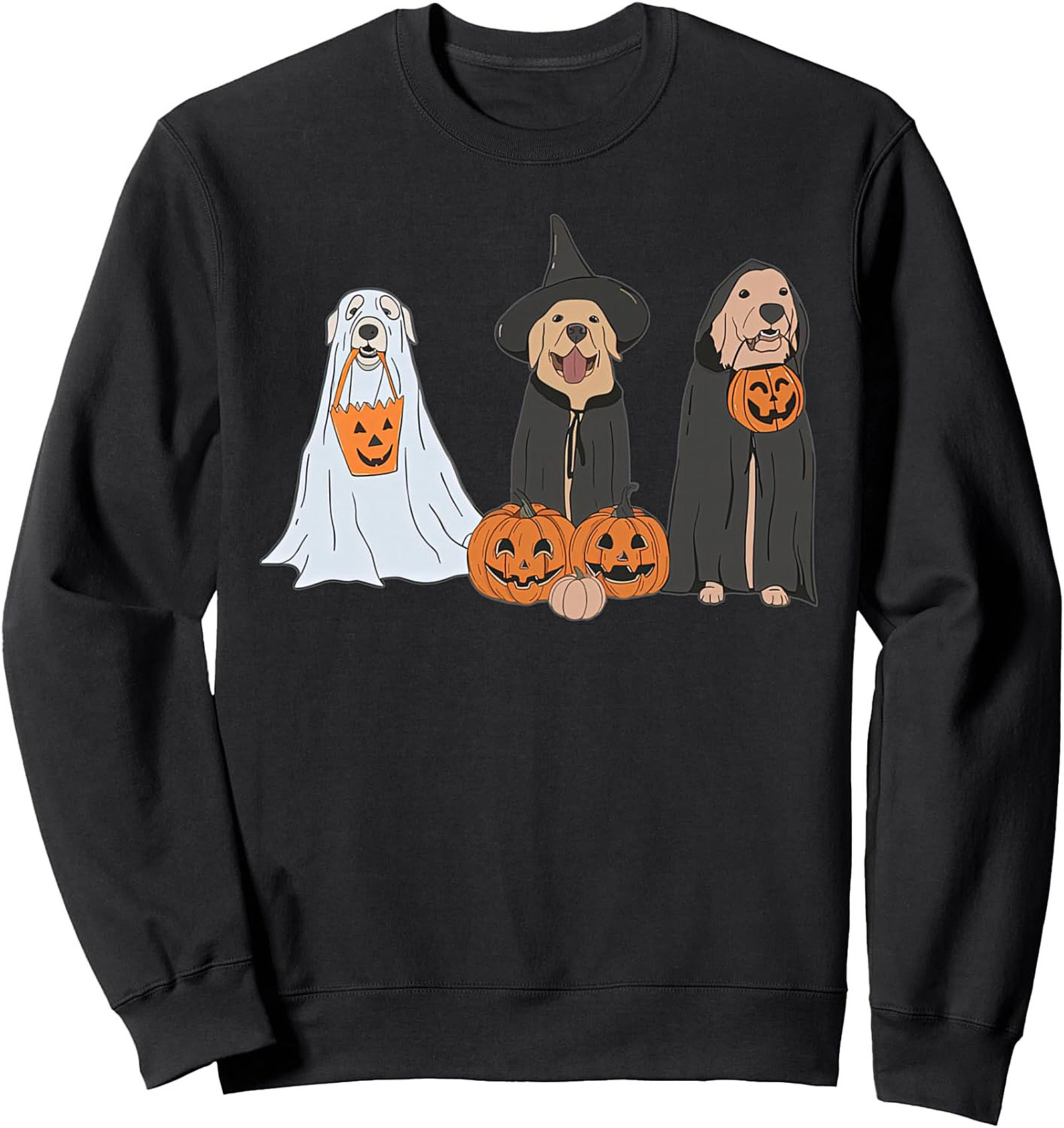 Golden Retriever Halloween Crewneck Sweatshirt | Spooky Dog Costume Pullover