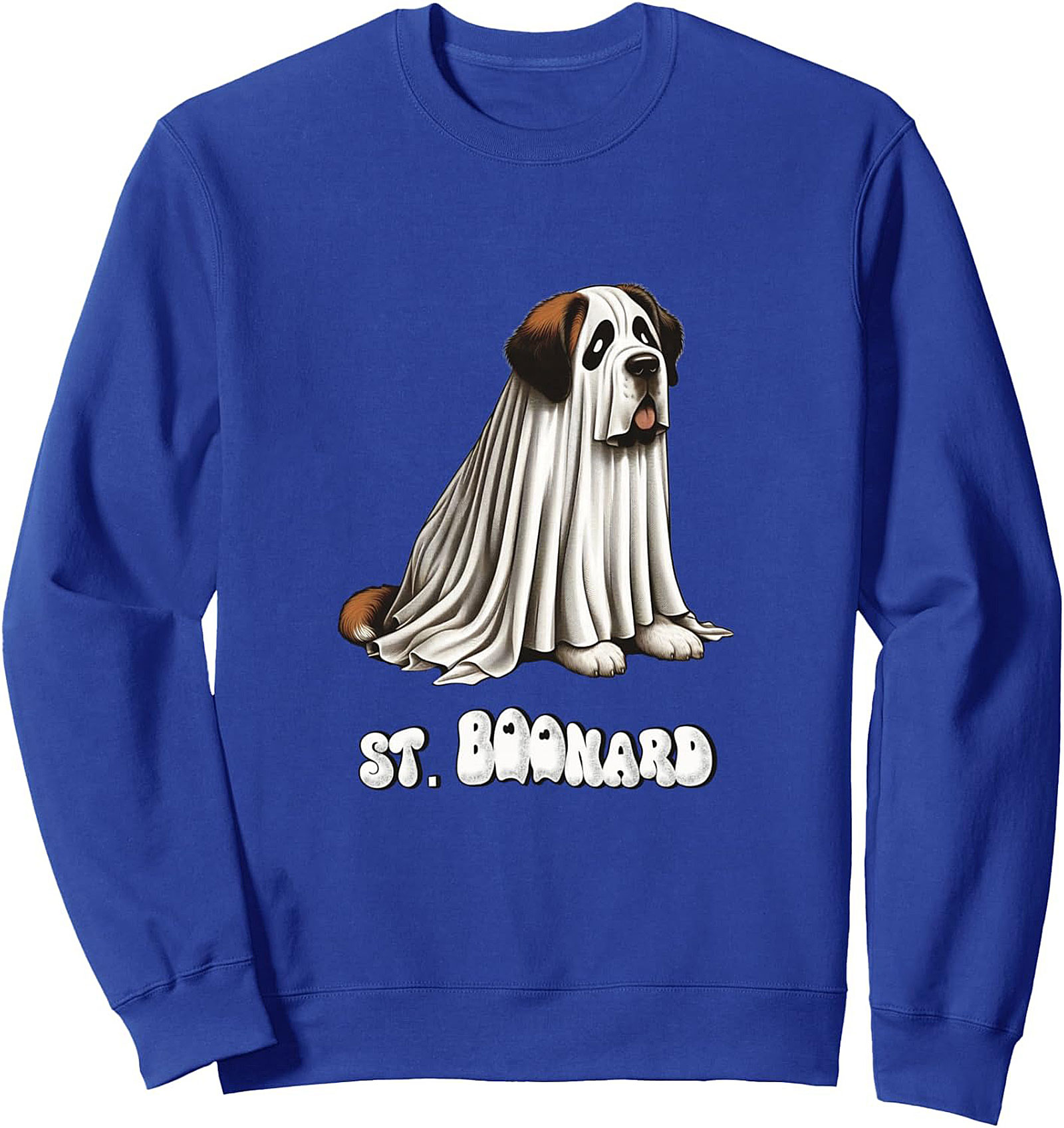 ST. BOONARD Funny Saint Bernard Ghost Sweatshirt - Halloween Dog Crewneck