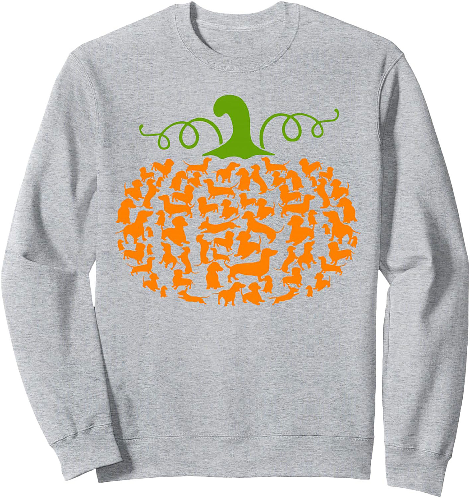 Dachshund Pumpkin Crewneck Sweatshirt | Wiener Dog Halloween Pullover