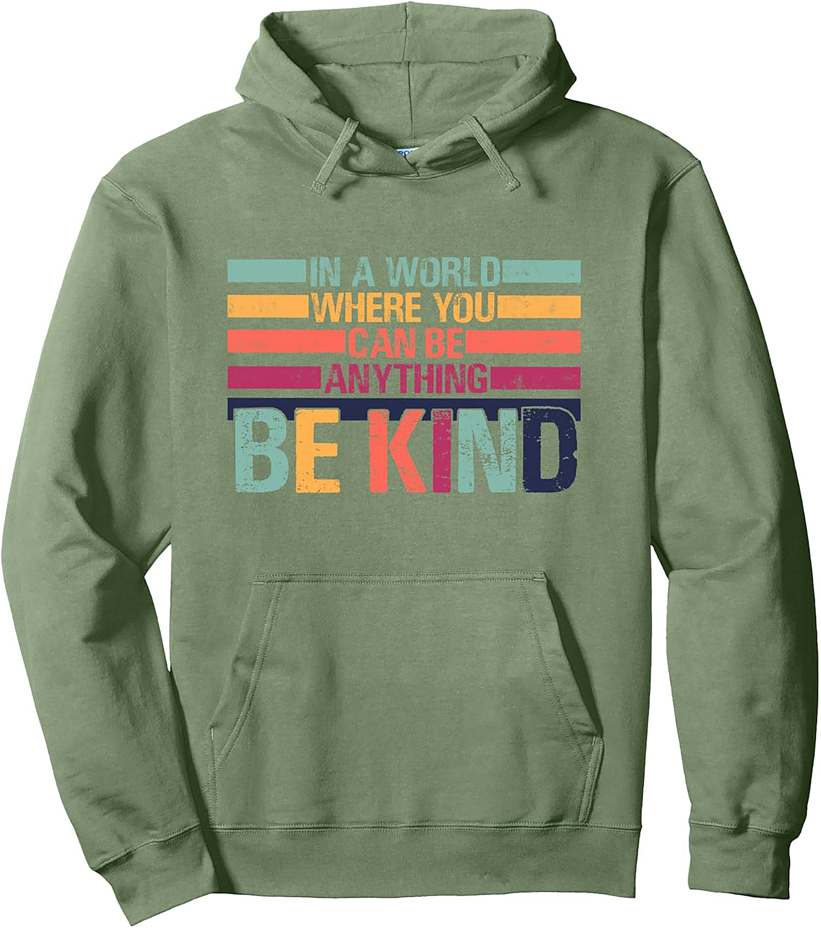 Retro 'Be Kind' Pullover Hoodie Vintage Graphic Hoodie Gift