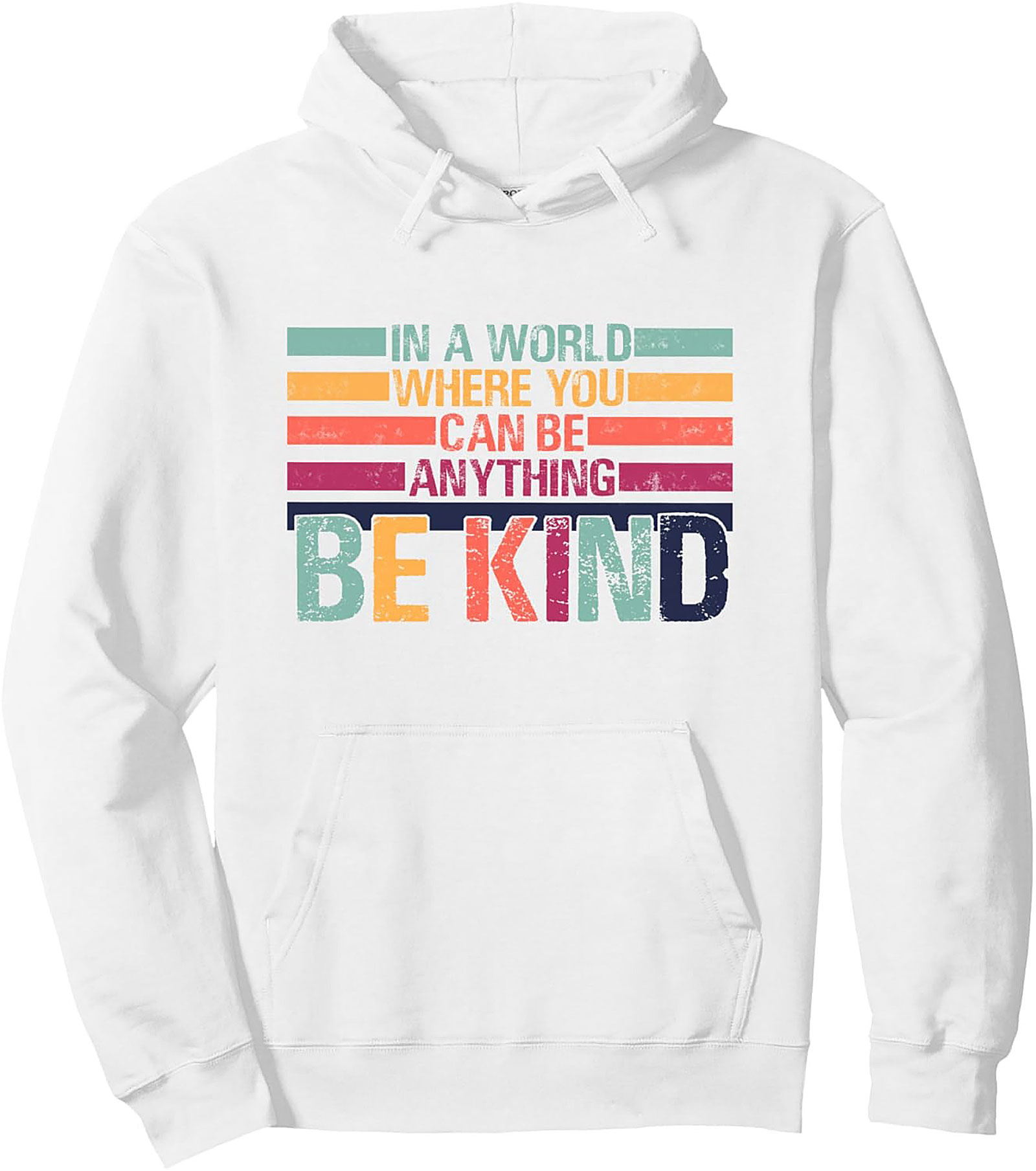 Retro 'Be Kind' Pullover Hoodie Vintage Graphic Hoodie Gift