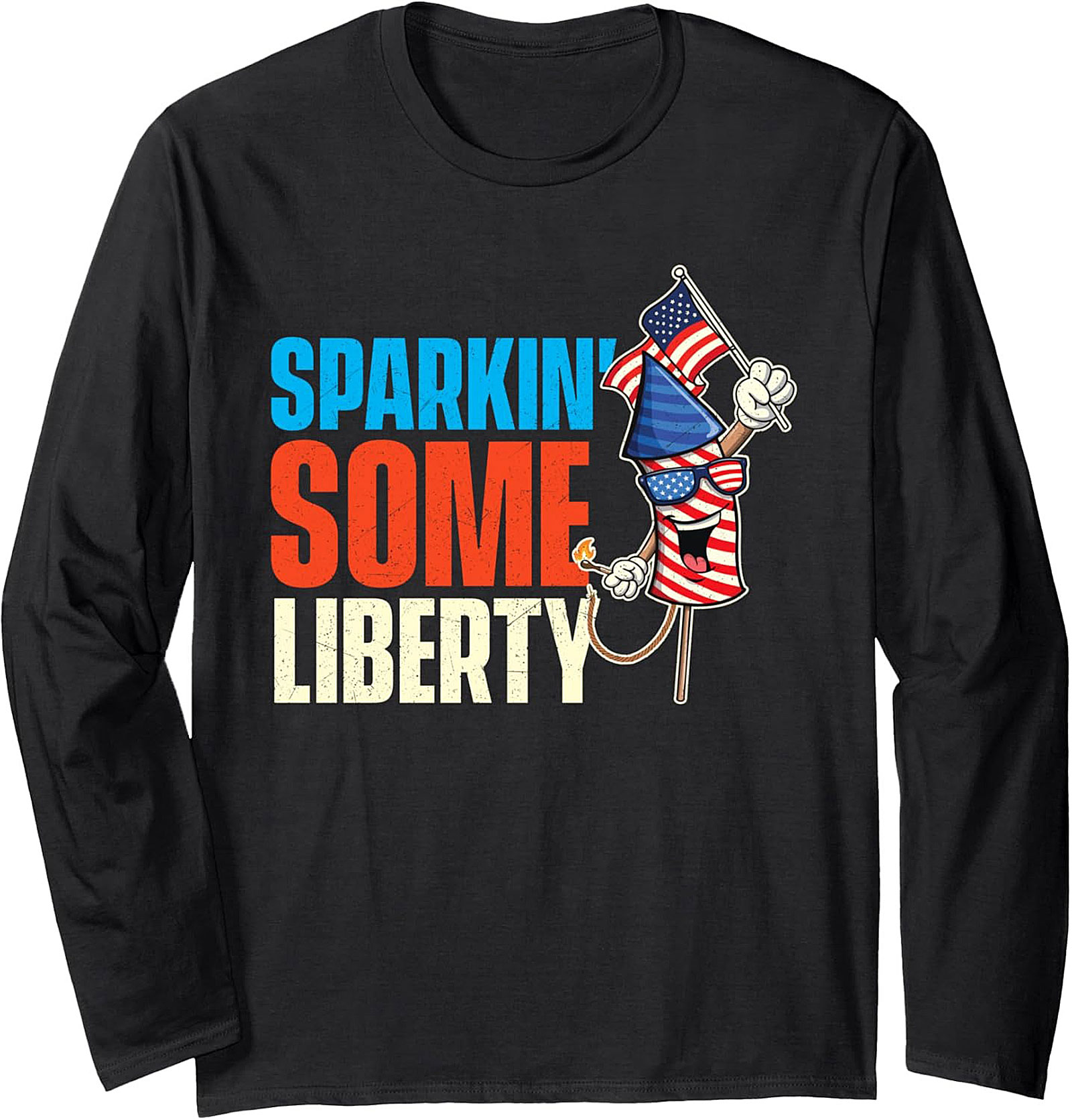 Sparkin' Liberty Patriotic Crewneck Sweatshirt | 4th of July
