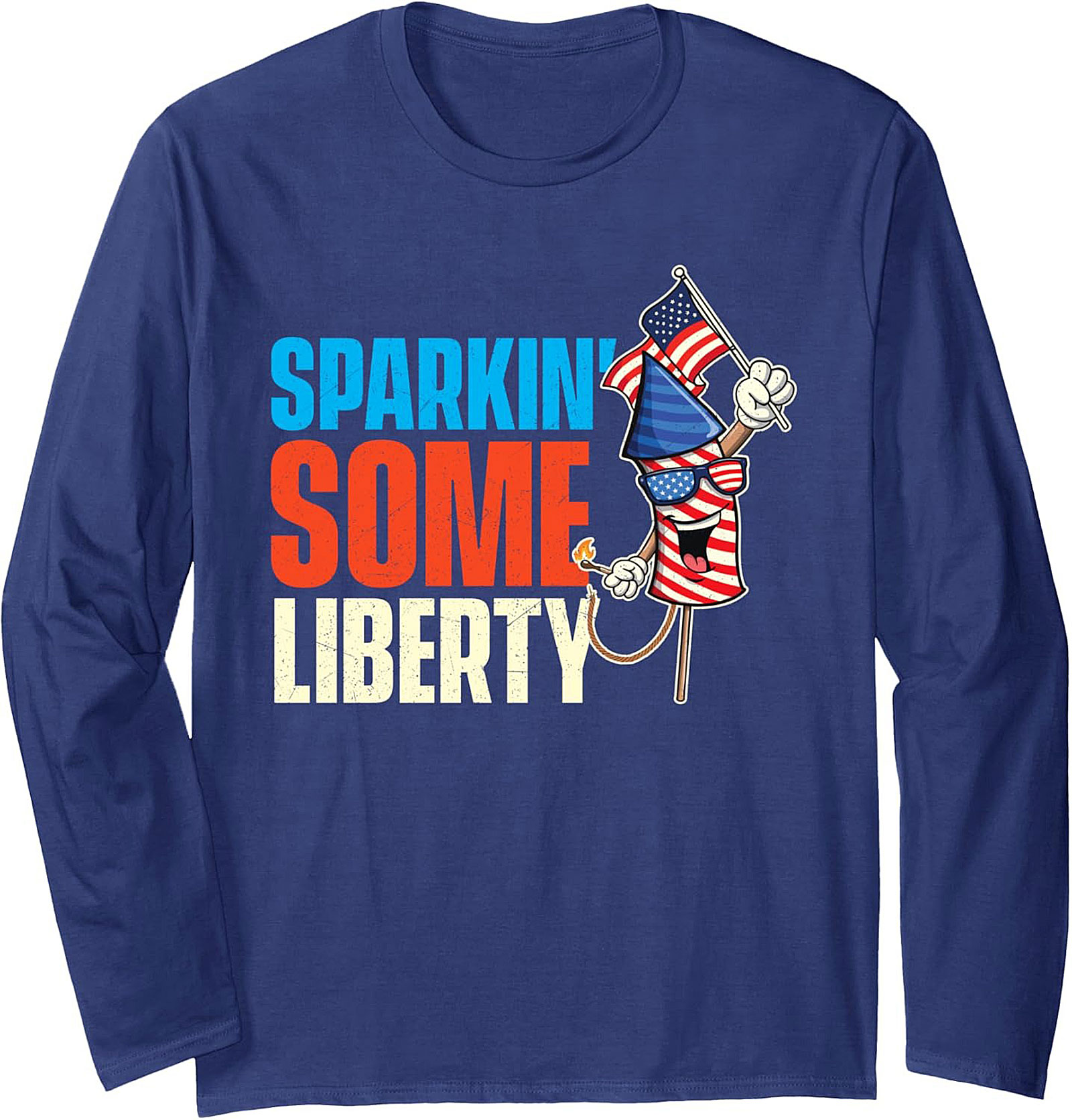 Sparkin' Liberty Patriotic Crewneck Sweatshirt | 4th of July