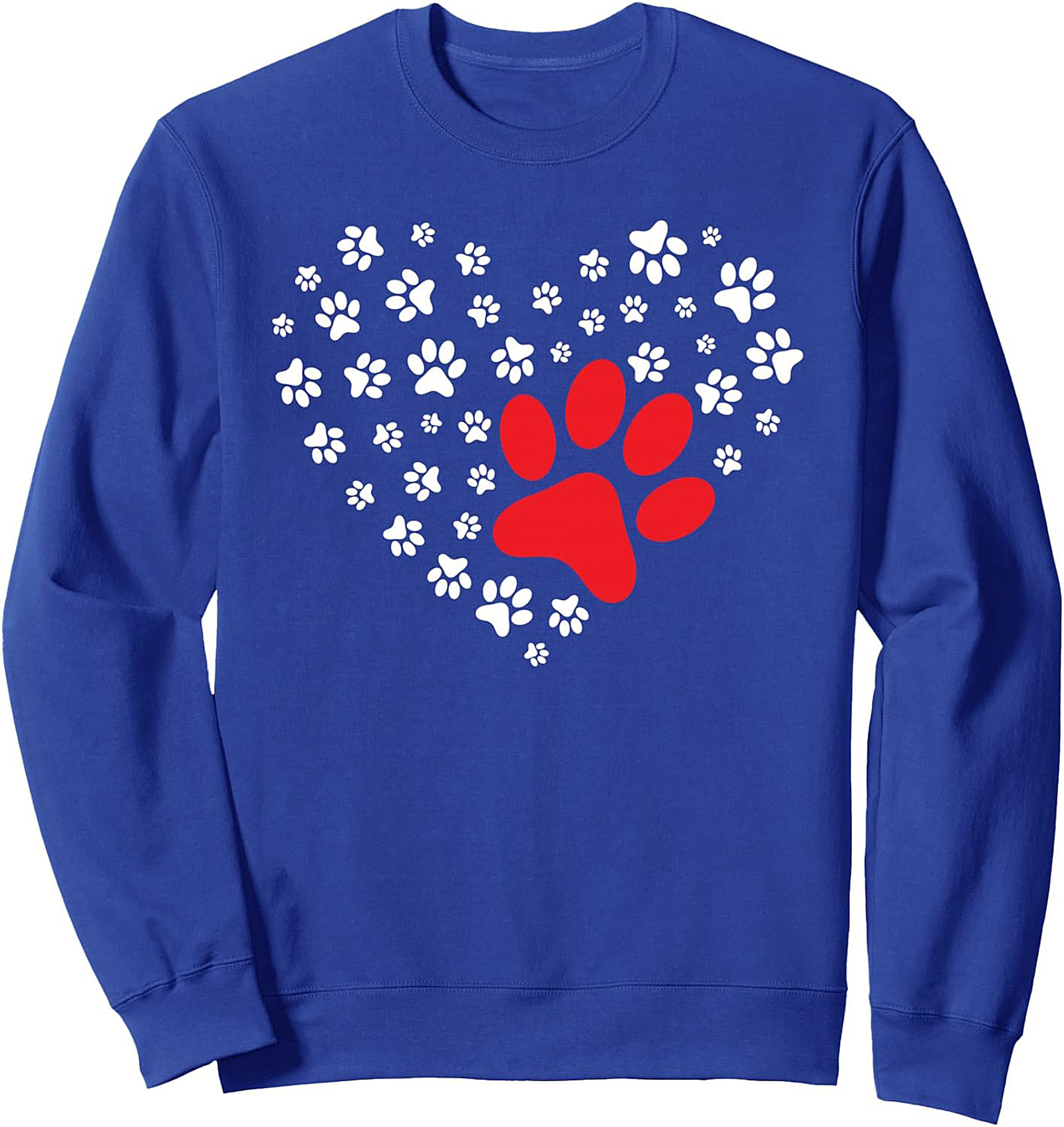 Dog Paw Heart Crewneck Sweatshirt | The Ultimate Dog Lover Pullover