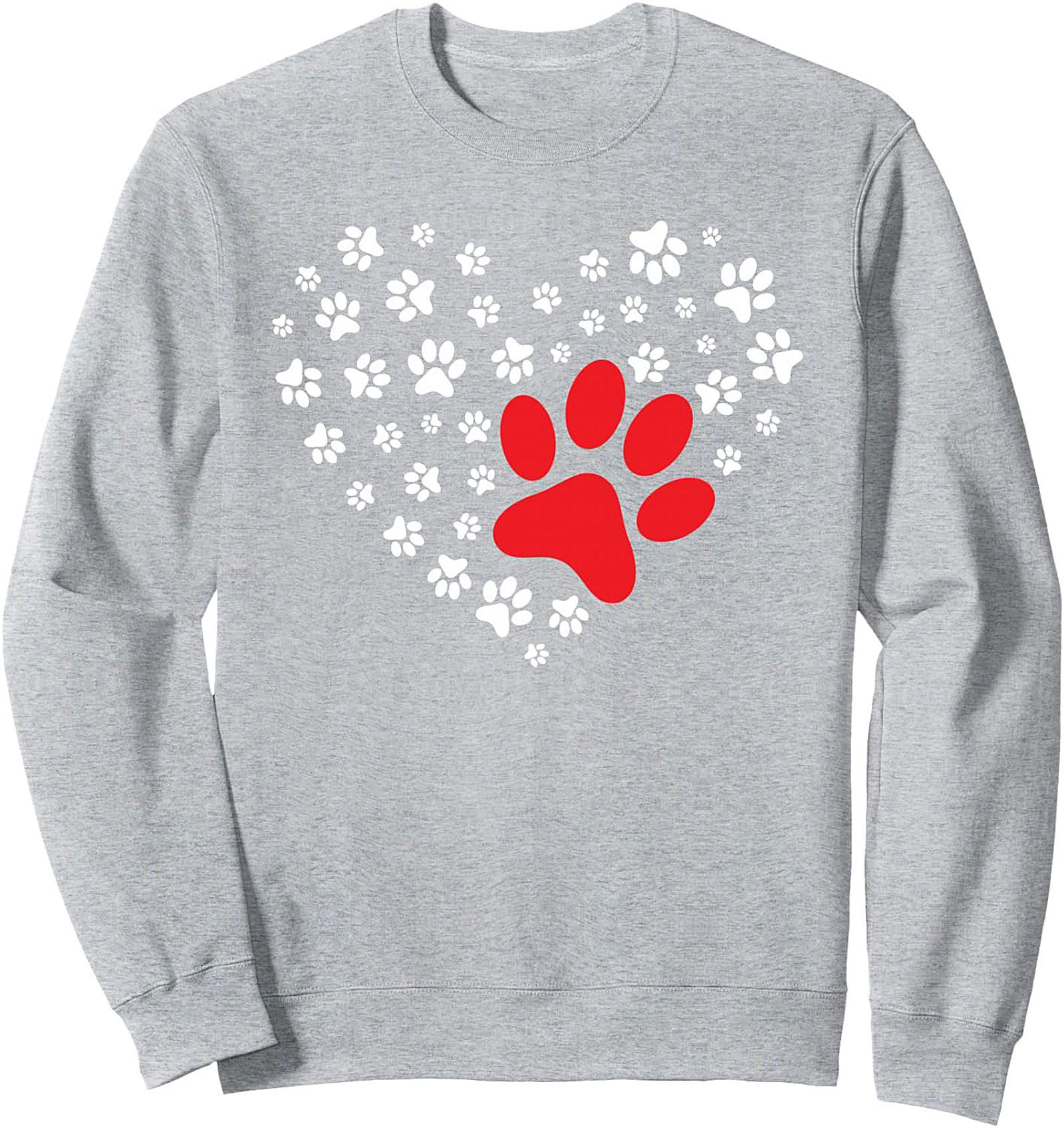 Dog Paw Heart Crewneck Sweatshirt | The Ultimate Dog Lover Pullover
