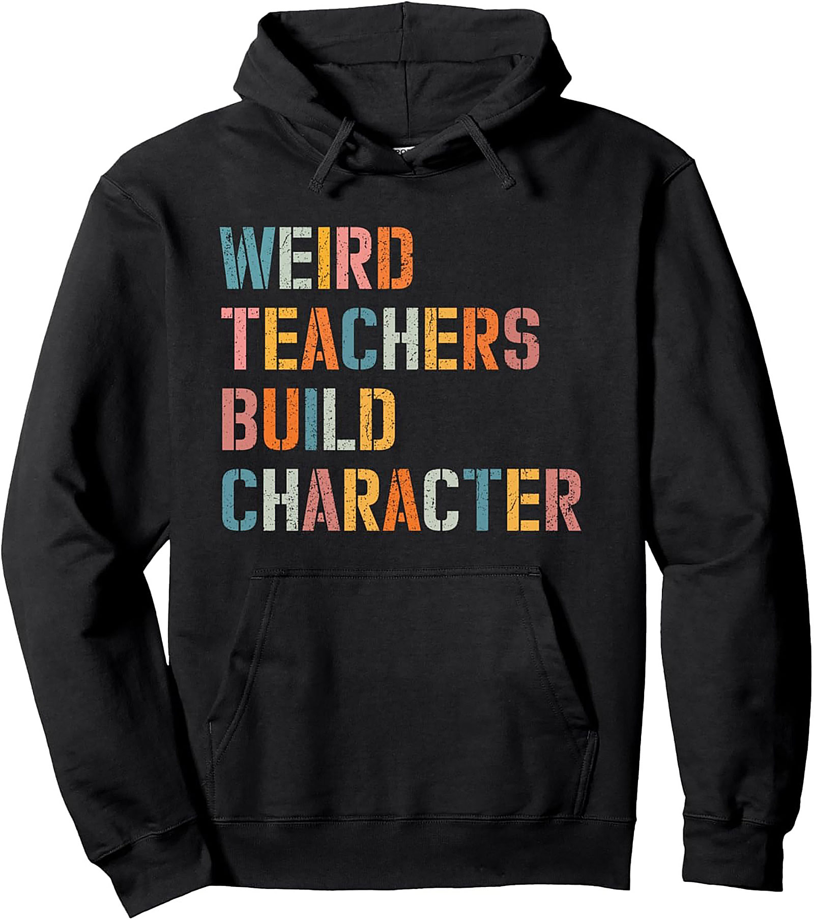 Weird Teacher Pullover Hoodie Retro Graphic Gift
