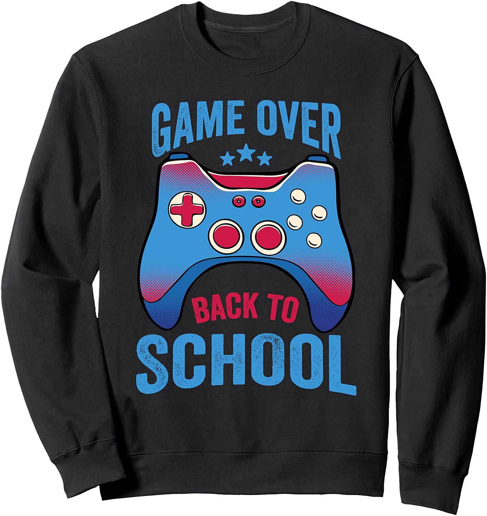 Game Over Back to School Gamer Crewneck Sweatshirt
