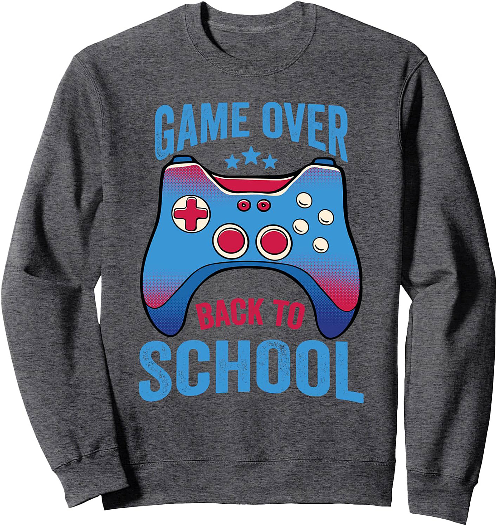 Game Over Back to School Gamer Crewneck Sweatshirt