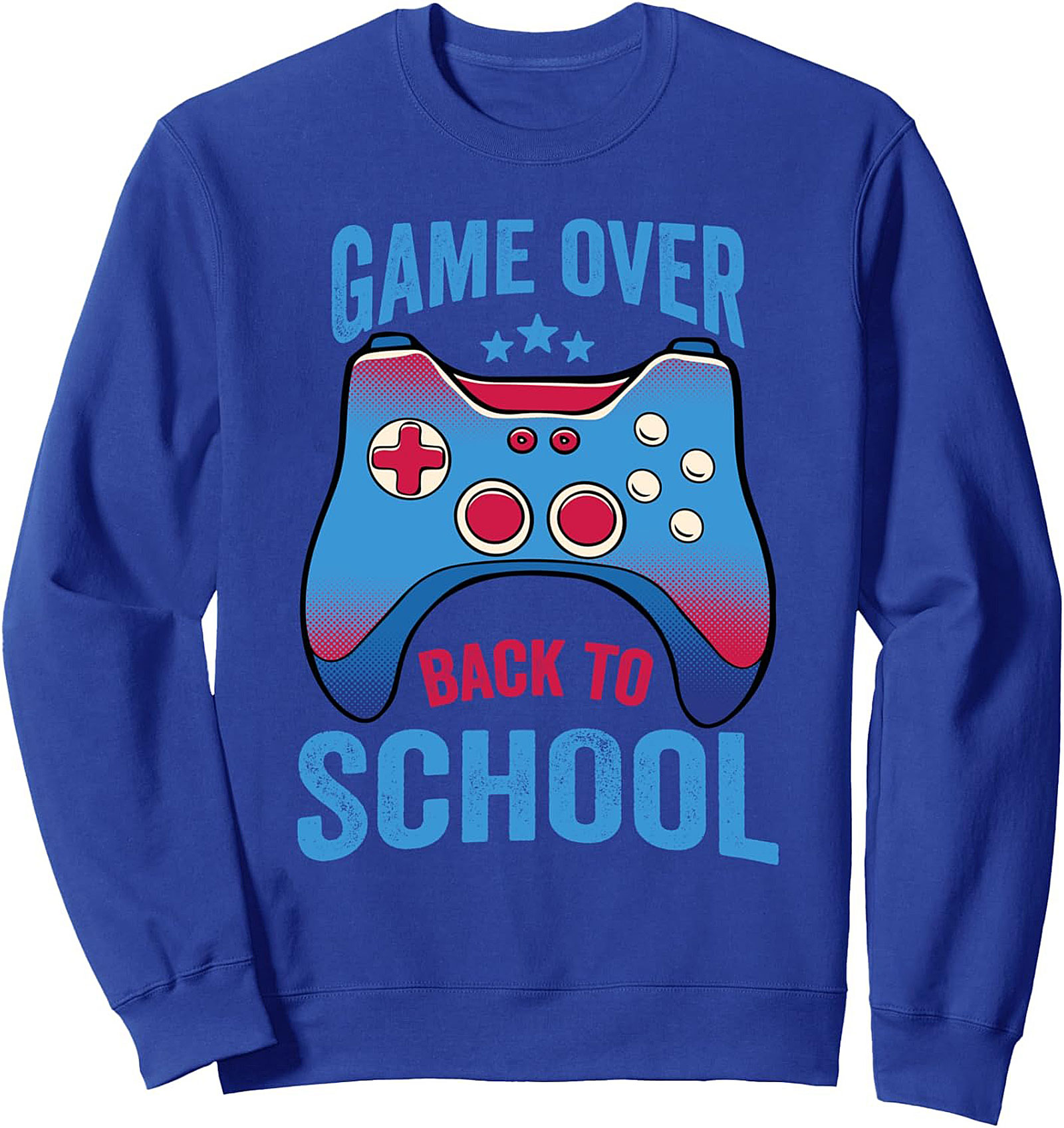 Game Over Back to School Gamer Crewneck Sweatshirt
