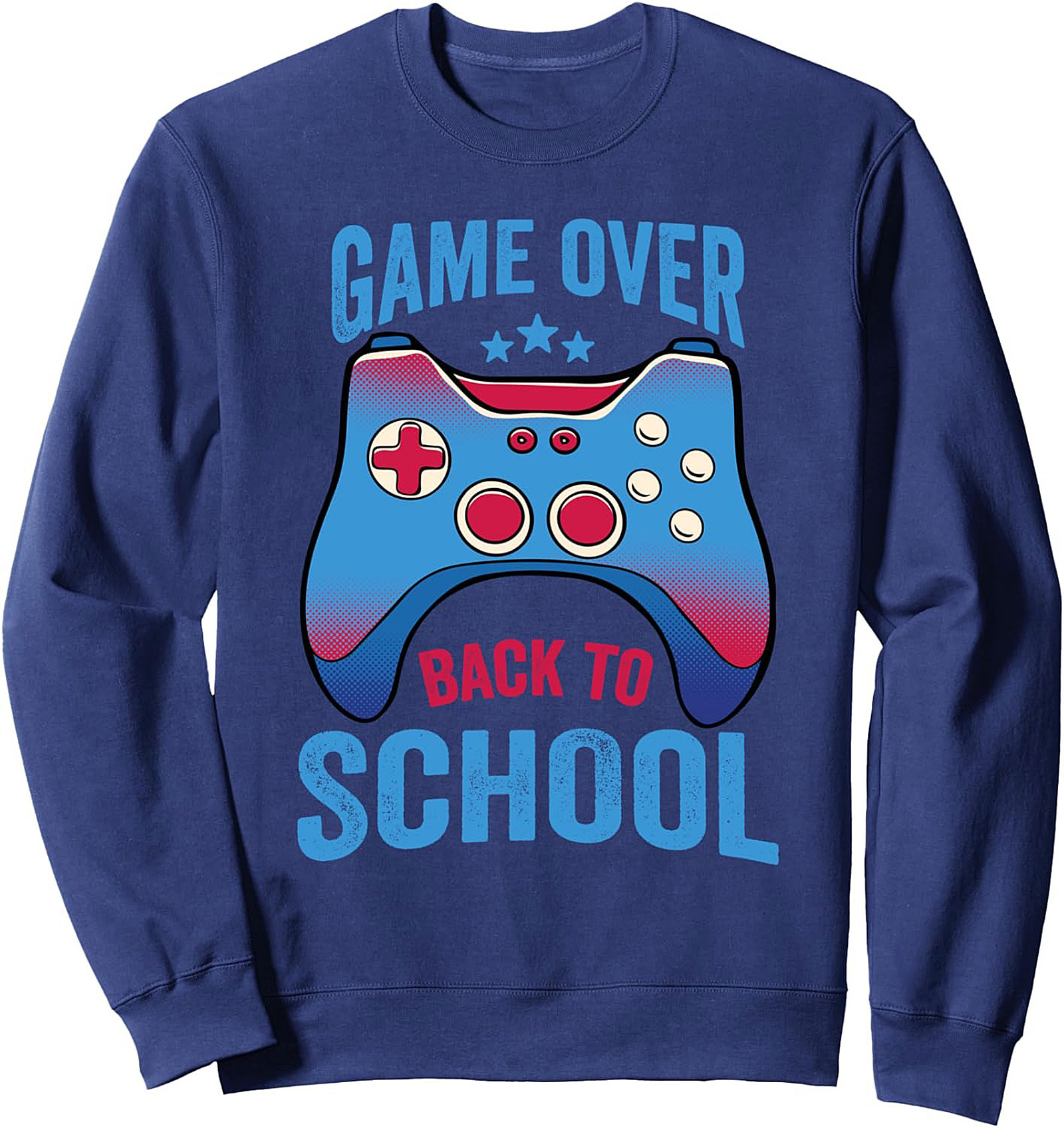 Game Over Back to School Gamer Crewneck Sweatshirt