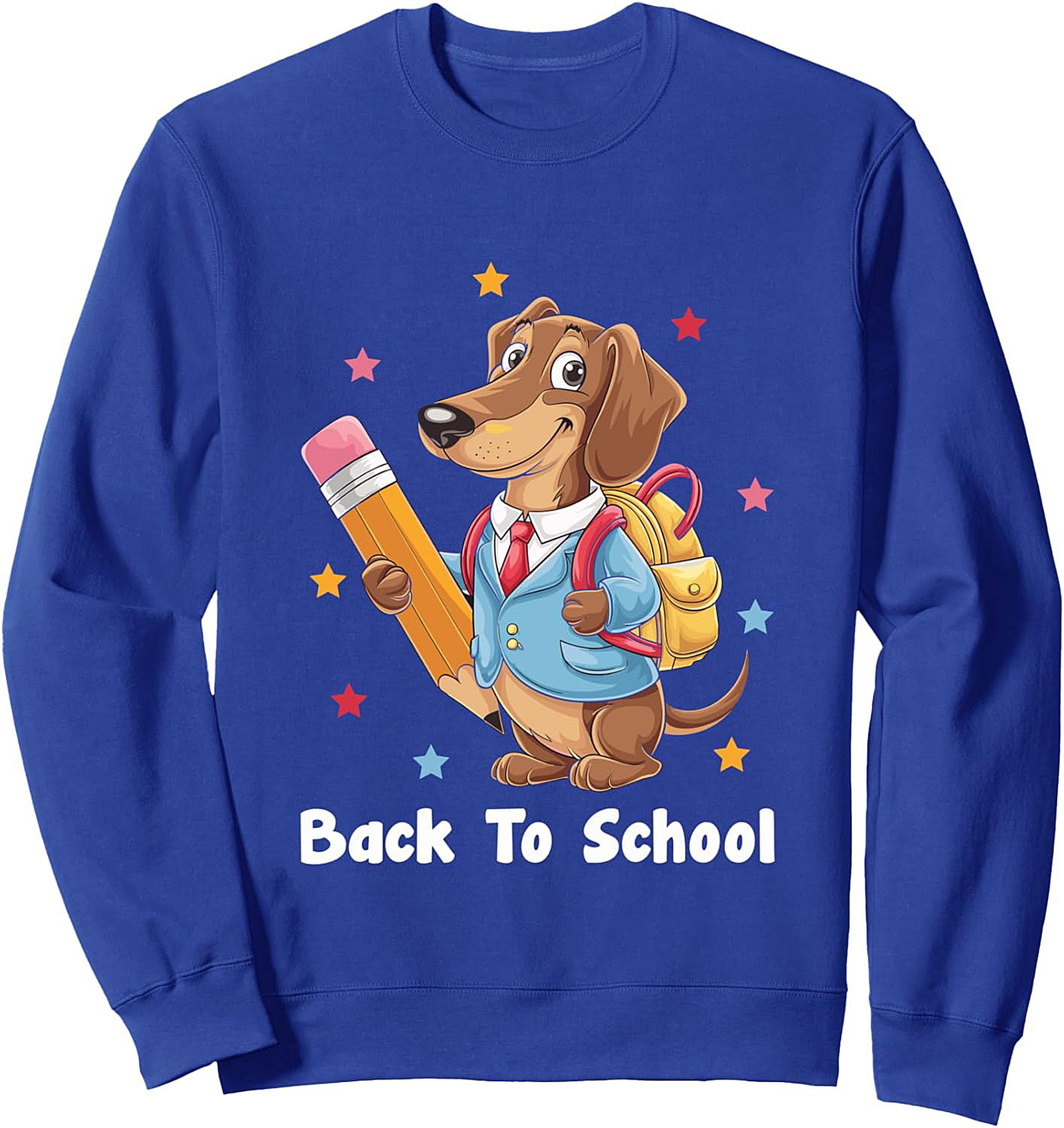 The Happy Dachshund Back To School Crewneck Sweatshirt