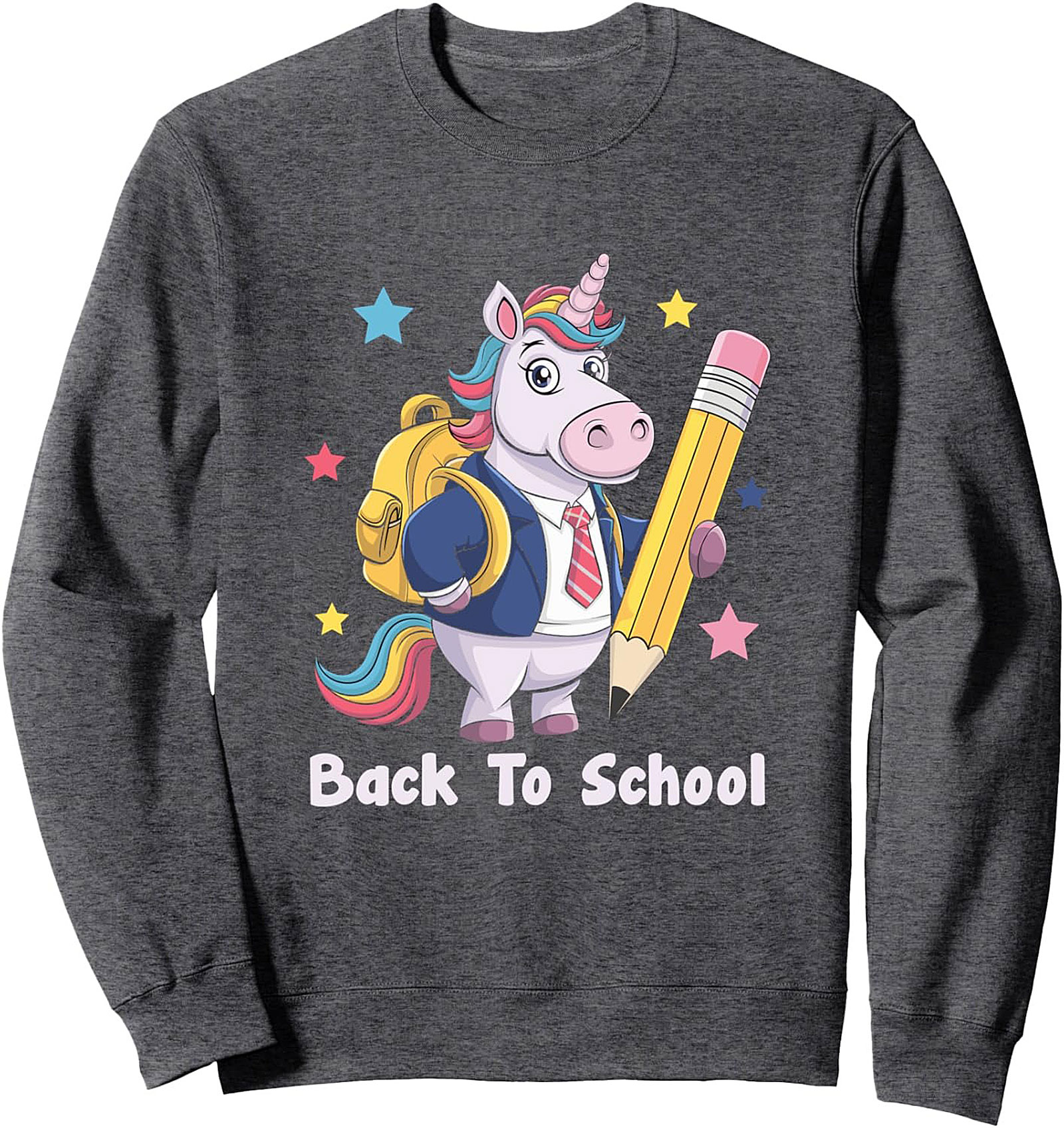 Back To School Unicorn Crewneck Sweatshirt | Magical First Day Pullover