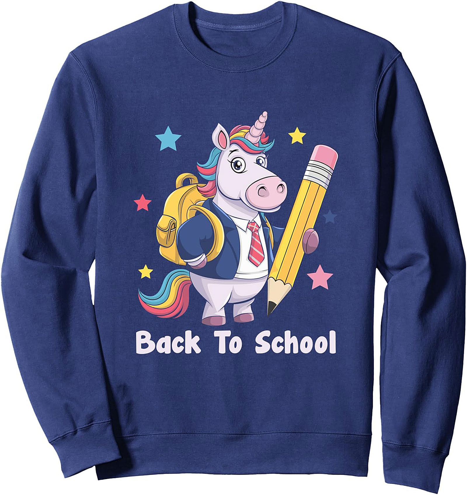 Back To School Unicorn Crewneck Sweatshirt | Magical First Day Pullover