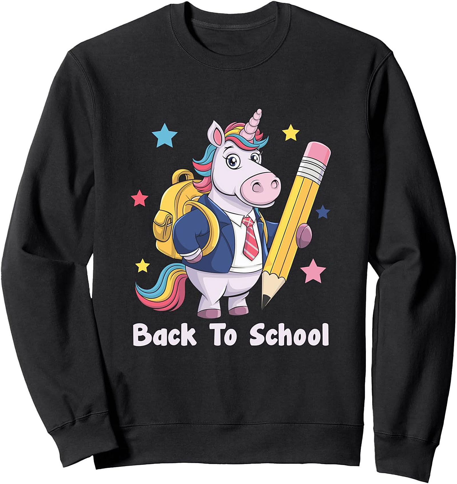 Back To School Unicorn Crewneck Sweatshirt | Magical First Day Pullover