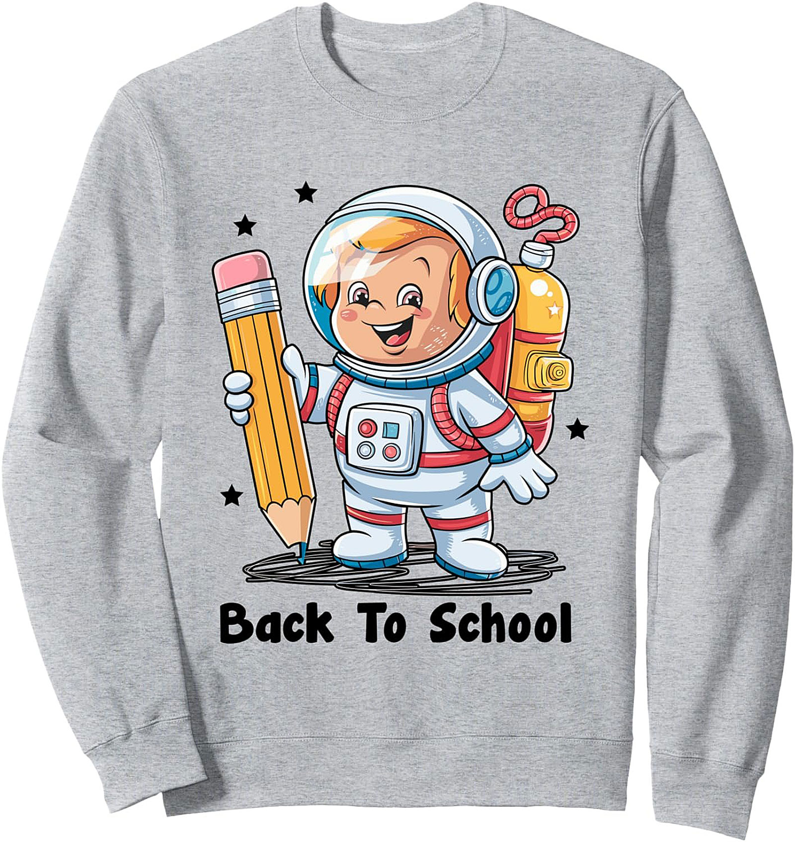 Back to School Astronaut Crewneck Sweatshirt | Space Explorer Pullover