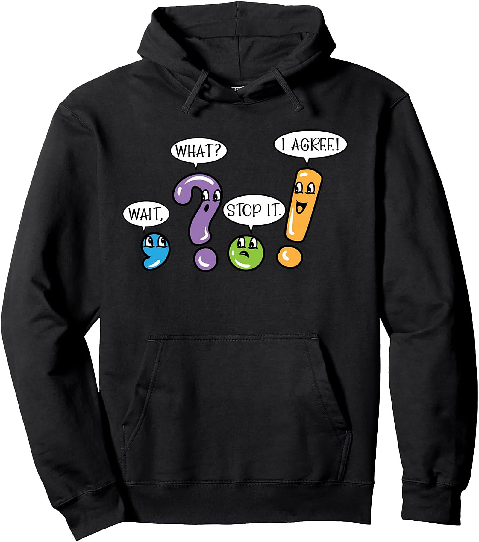 Grammar Punctuation Unisex Hoodie Cozy Pullover Gift