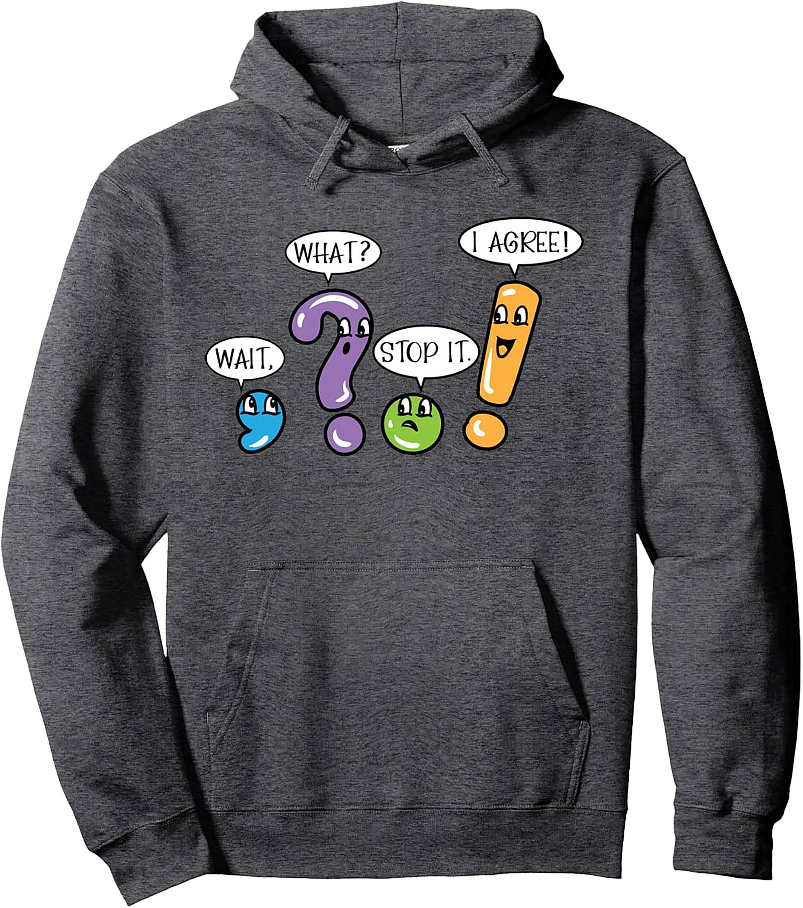 Grammar Punctuation Unisex Hoodie Cozy Pullover Gift