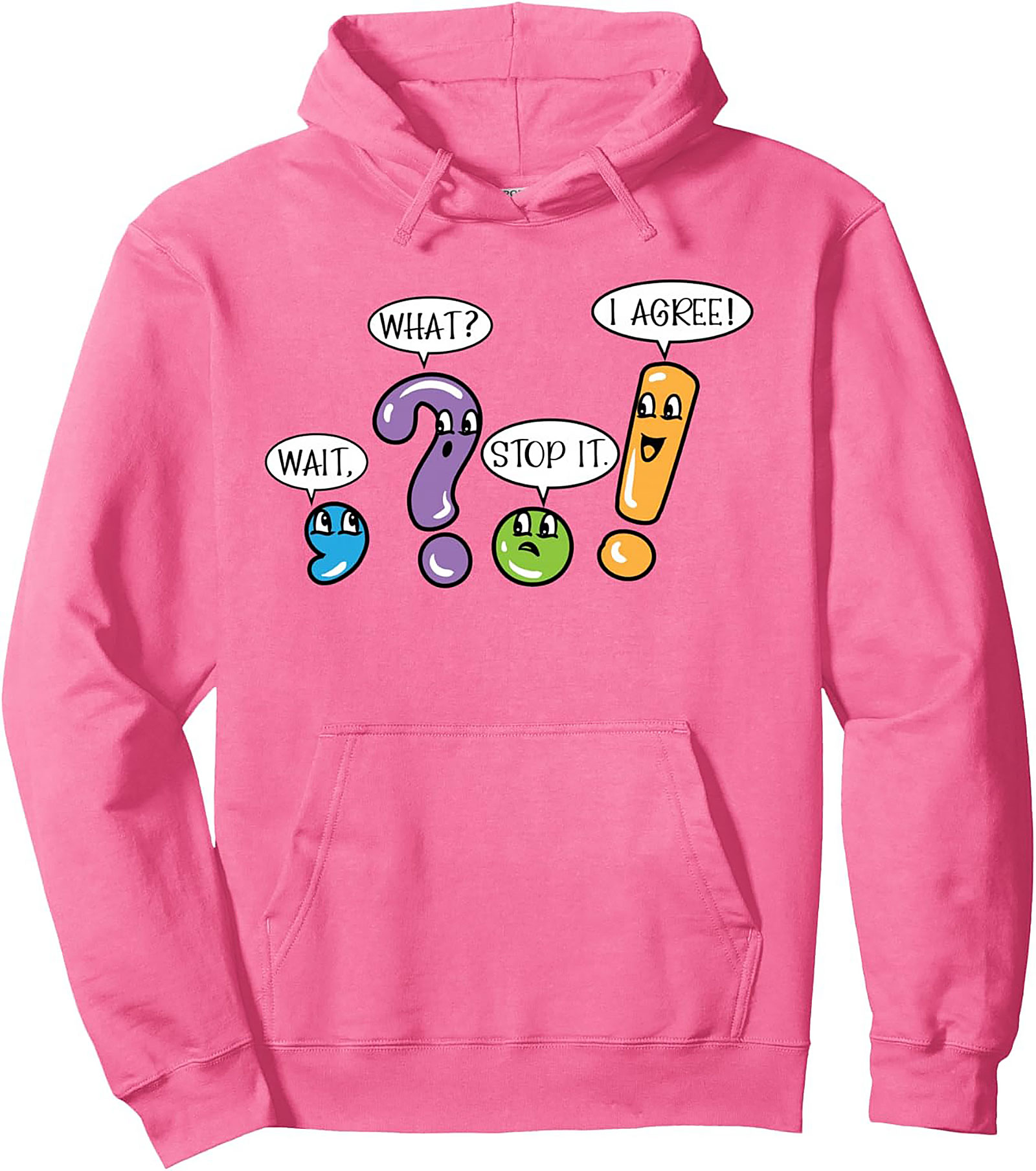 Grammar Punctuation Unisex Hoodie Cozy Pullover Gift