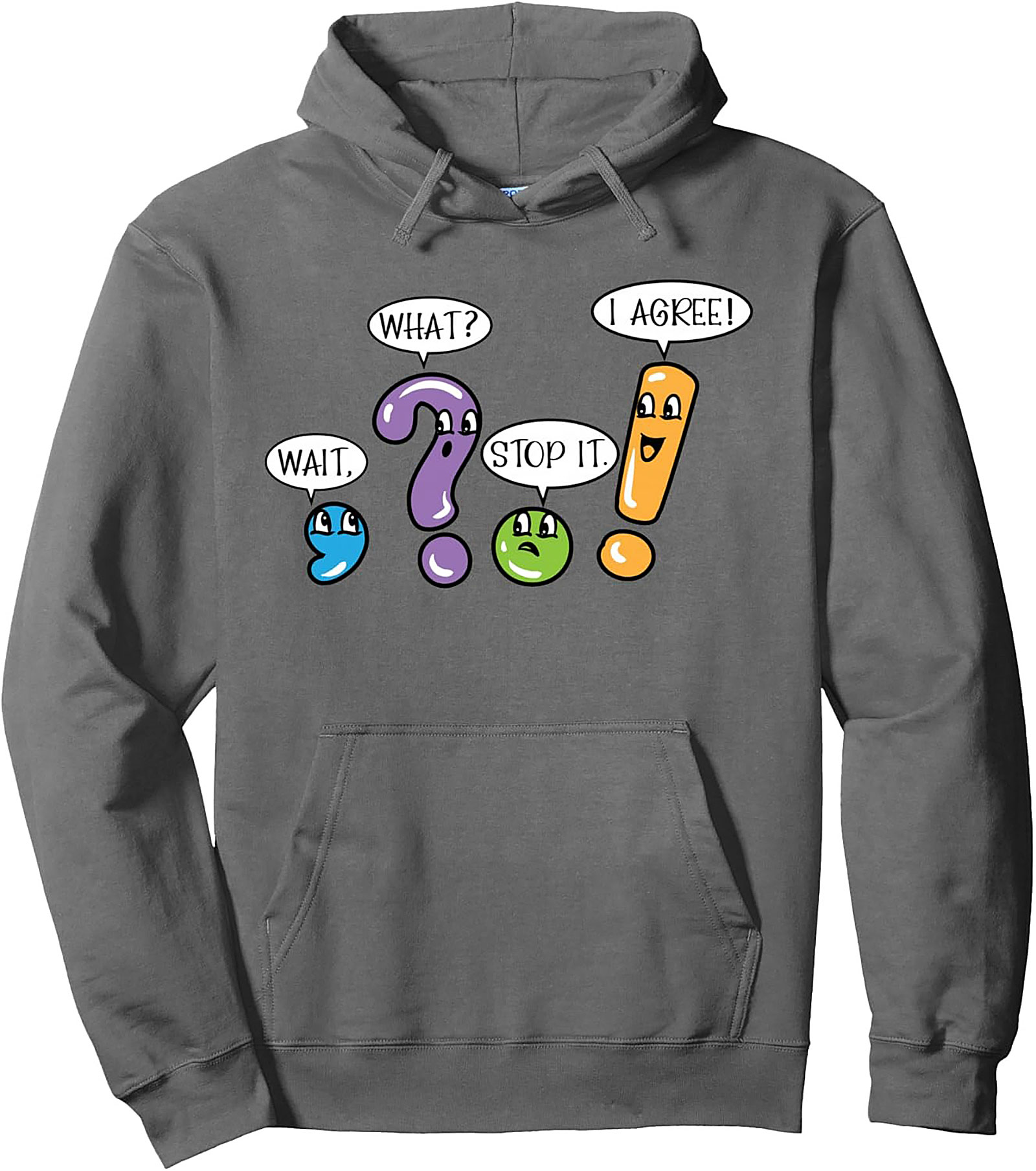 Grammar Punctuation Unisex Hoodie Cozy Pullover Gift