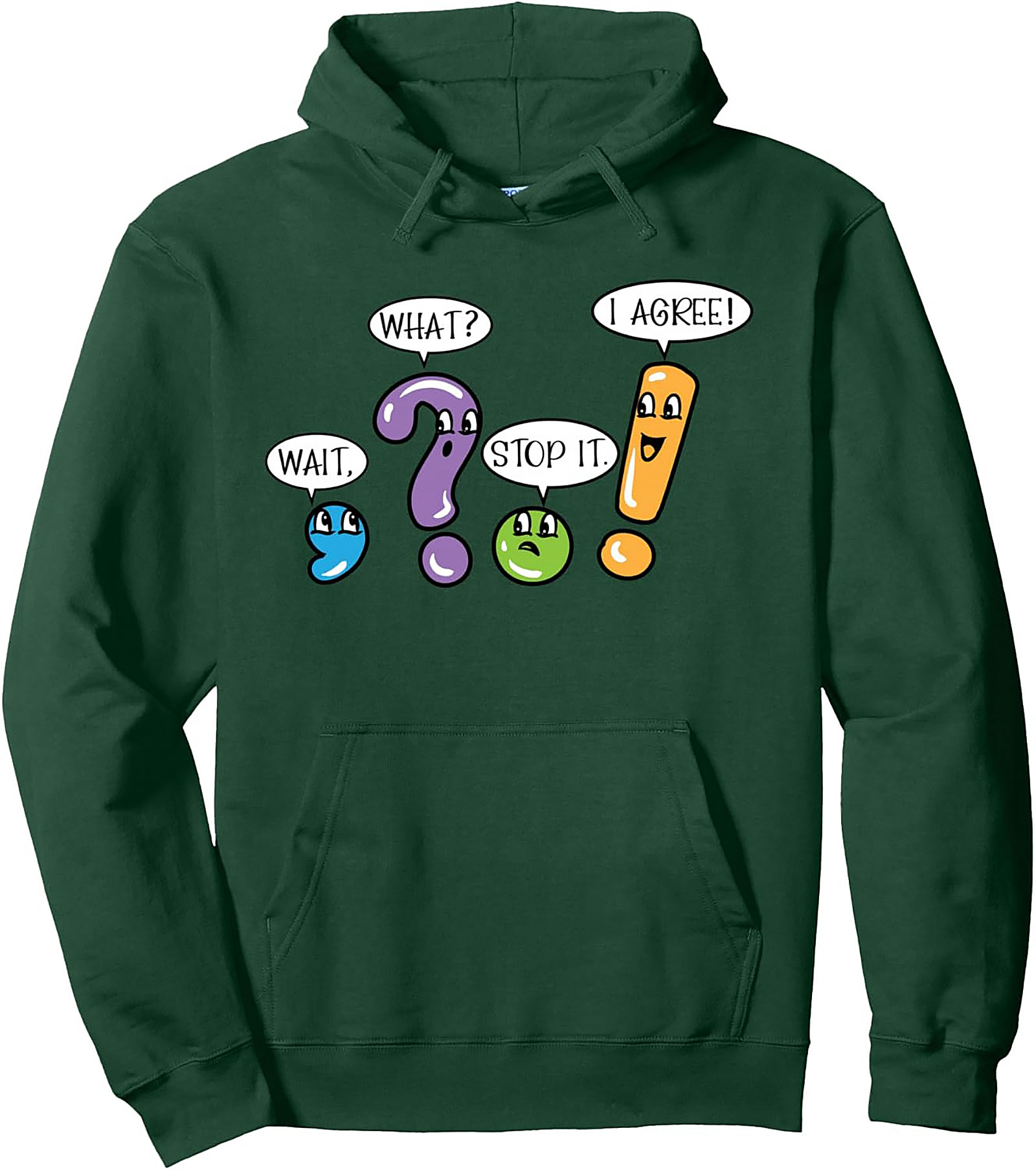 Grammar Punctuation Unisex Hoodie Cozy Pullover Gift